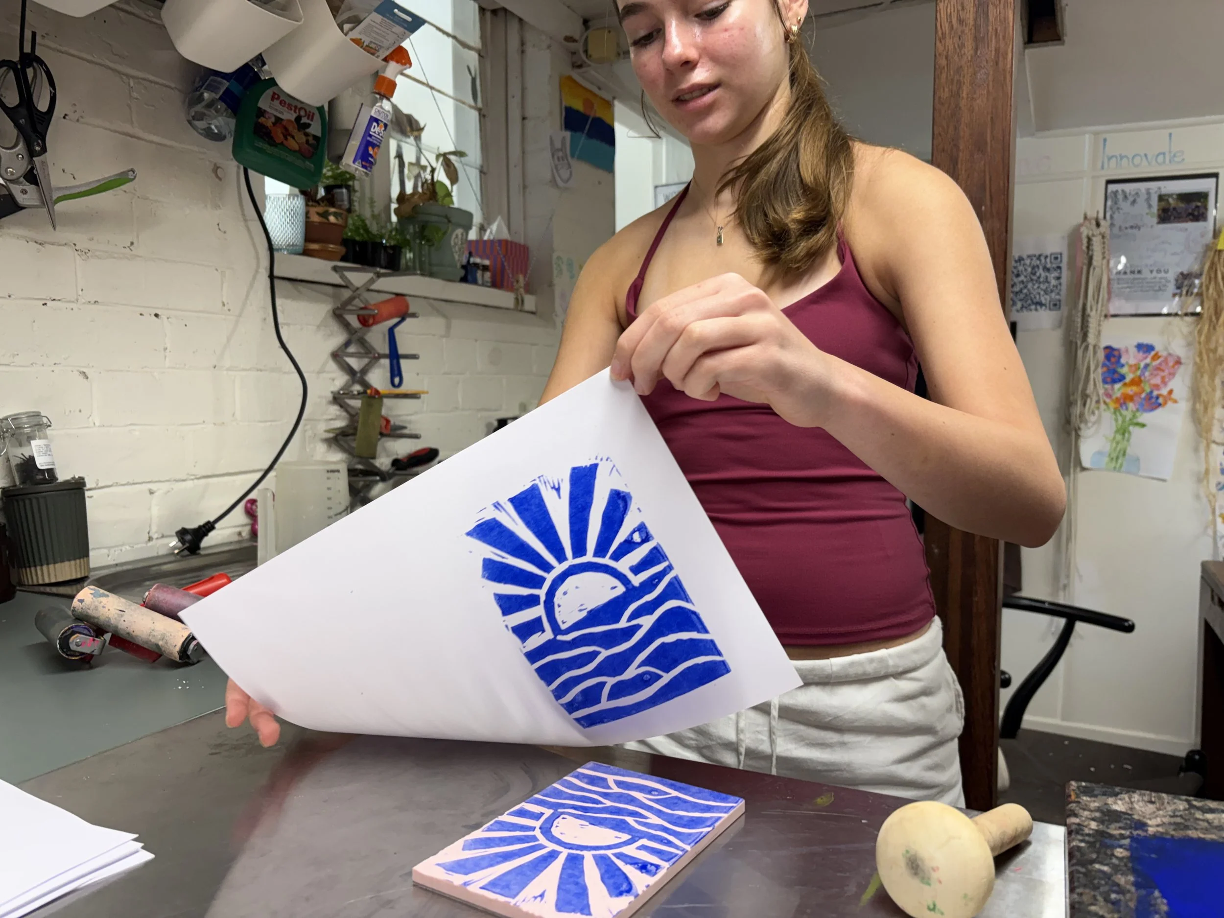 lino printing class
