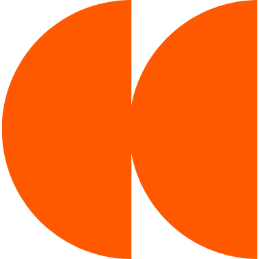 Orange and black geometric shapes forming a pattern.