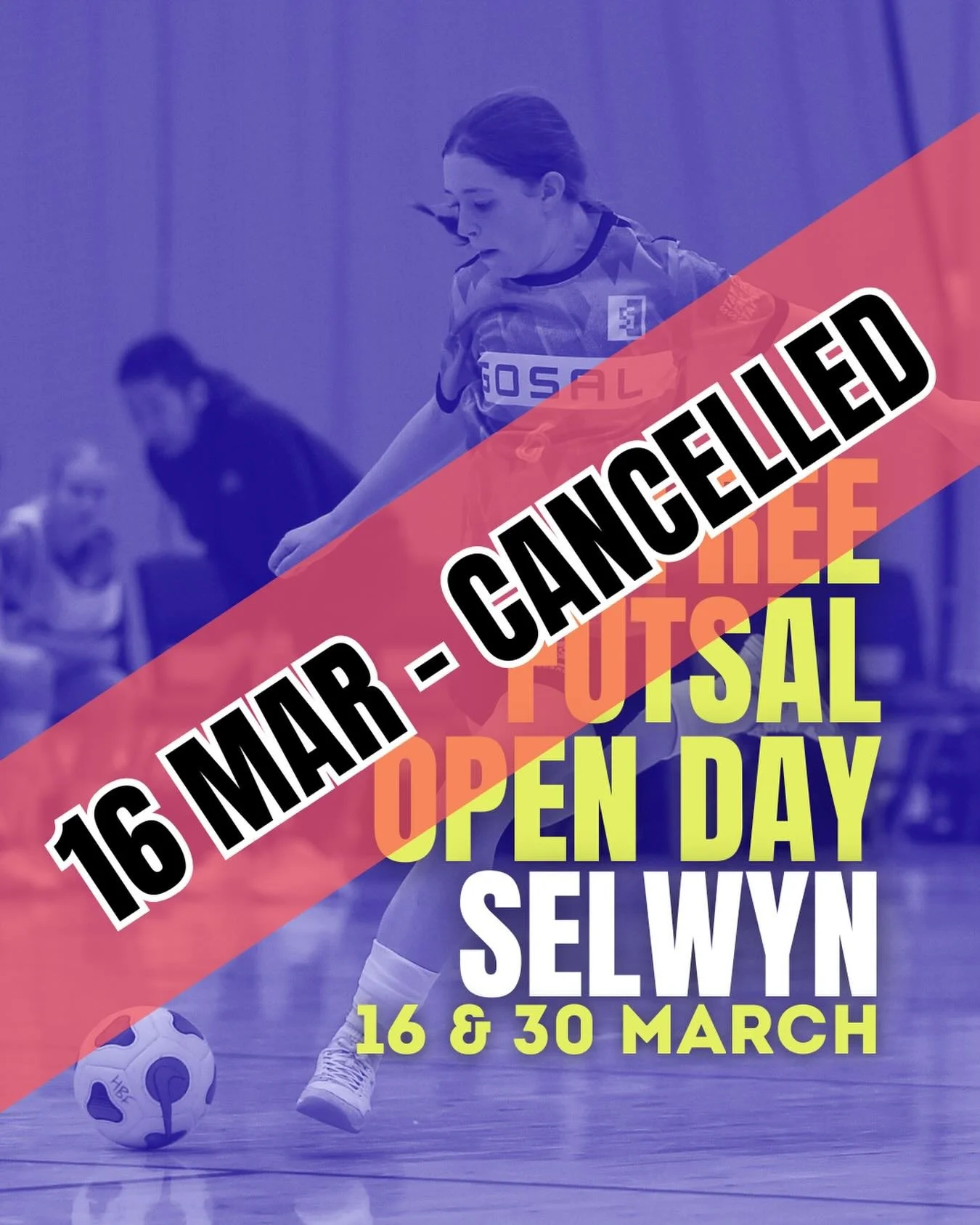 Selwyn Futsal Open Day Update

Due to the current situation and the advice to limit non-essential travel, we have decided to cancel tonight&rsquo;s Gosal Futsal Open Day at Selwyn Sports Centre.

We apologise for the inconvenience and appreciate your