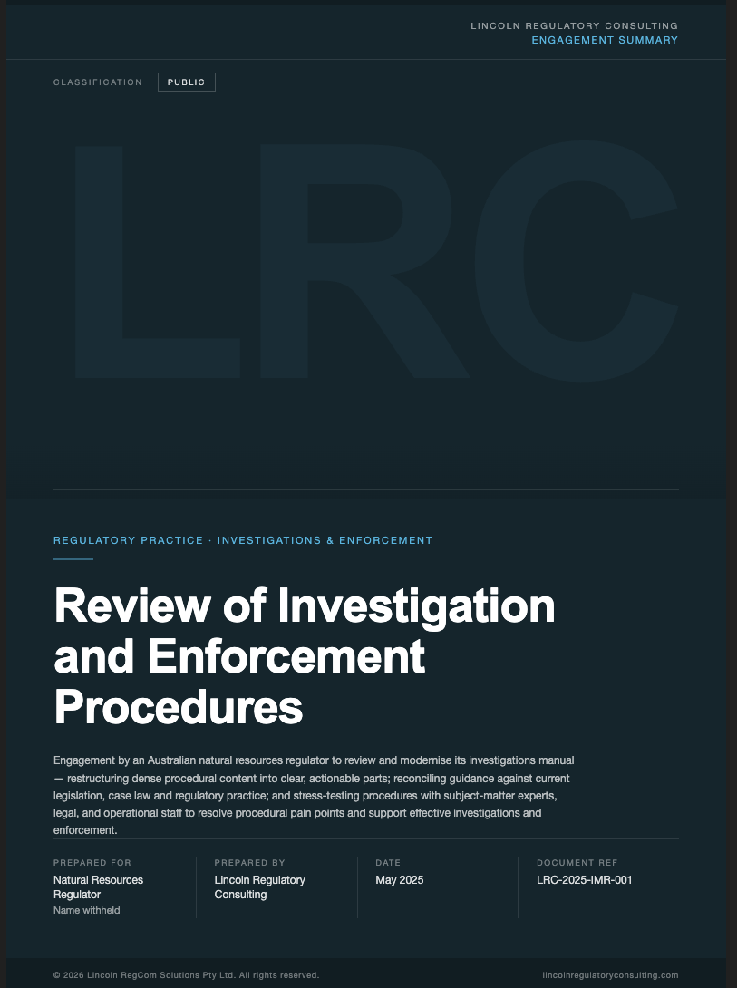 Major Engagement Report