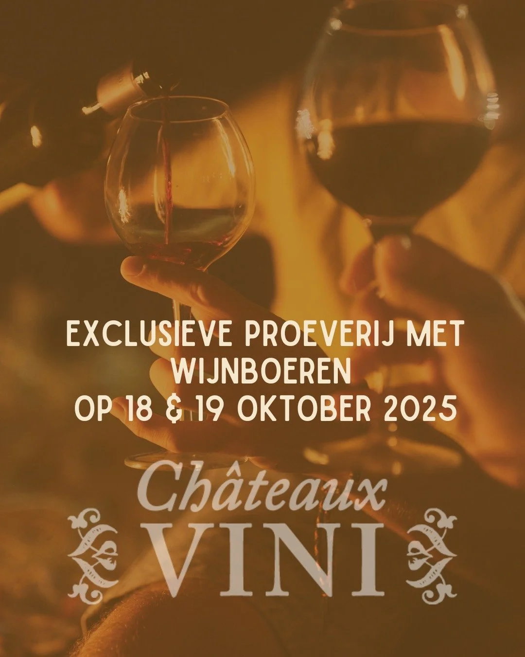 🍷 Het weekend van 18 en 19 oktober staat bij Ch&acirc;teaux Vini helemaal in het teken van verfijnde wijnen en bijzondere ontdekkingen. 🍷
Tijdens de exclusieve 'Ontkurk het najaar'-tasting proef je meer dan 100 cuv&eacute;es, ontmoet je wijnbouwers