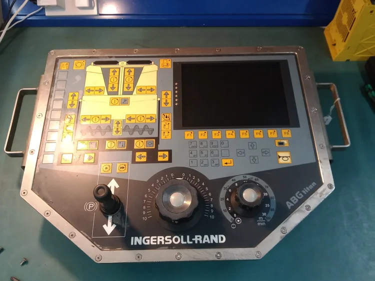 Ingersoll-Rand ABG Titan ruggedised operator control panel — received at NPE Newcastle for repair