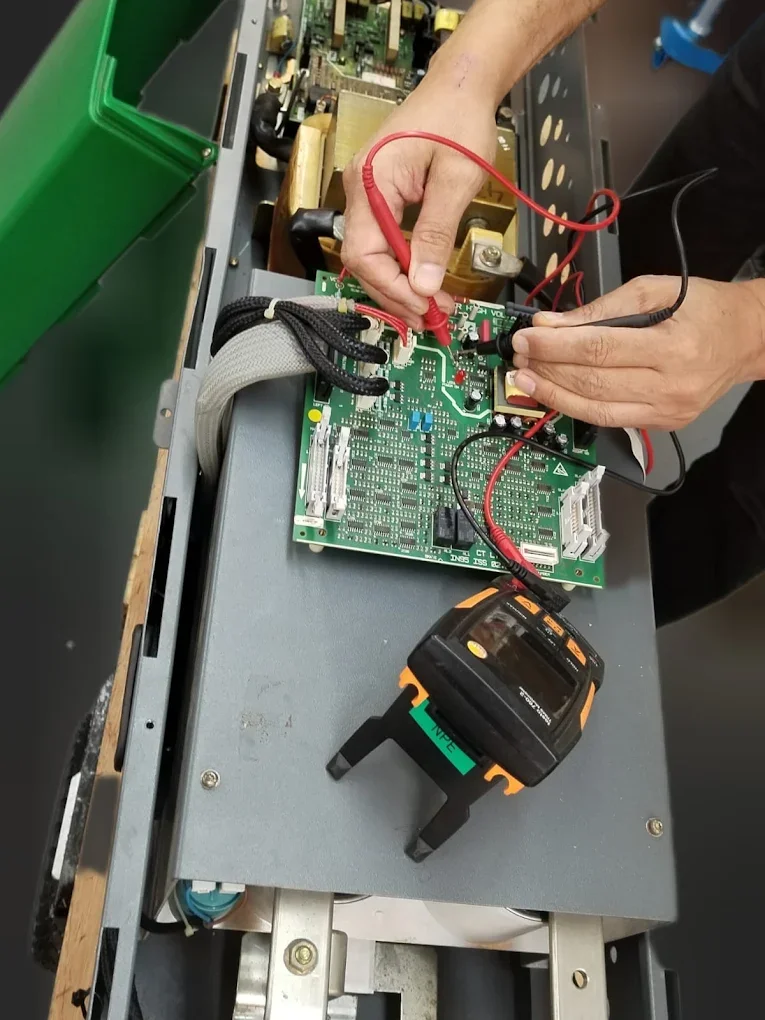 Industrial control board repair - component-level diagnostics on manufacturing equipment electronics