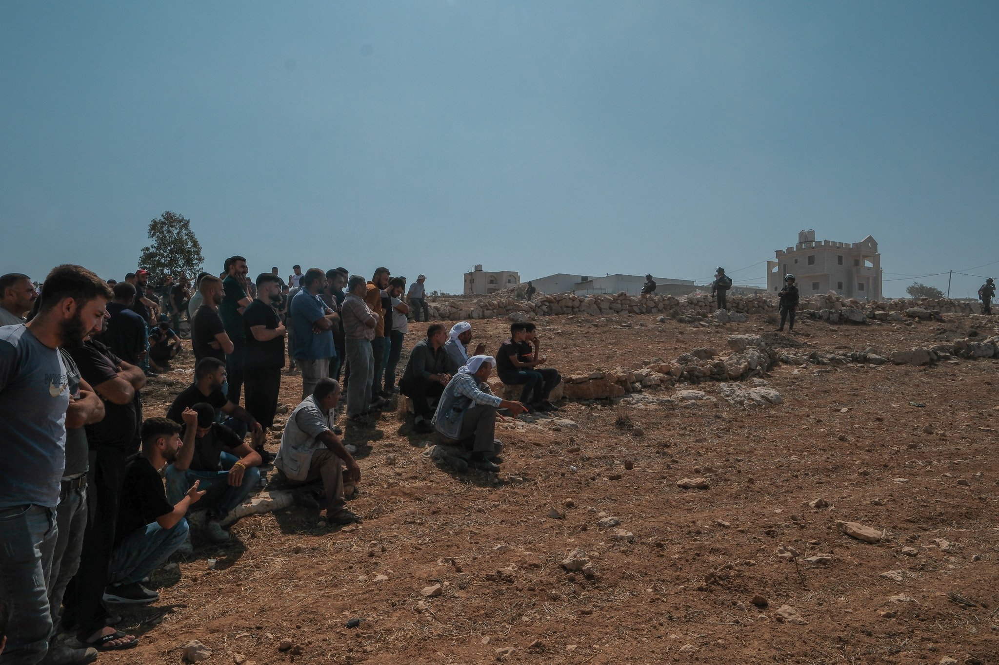 The Israeli military set a cordon around the house whilst it was demolished.