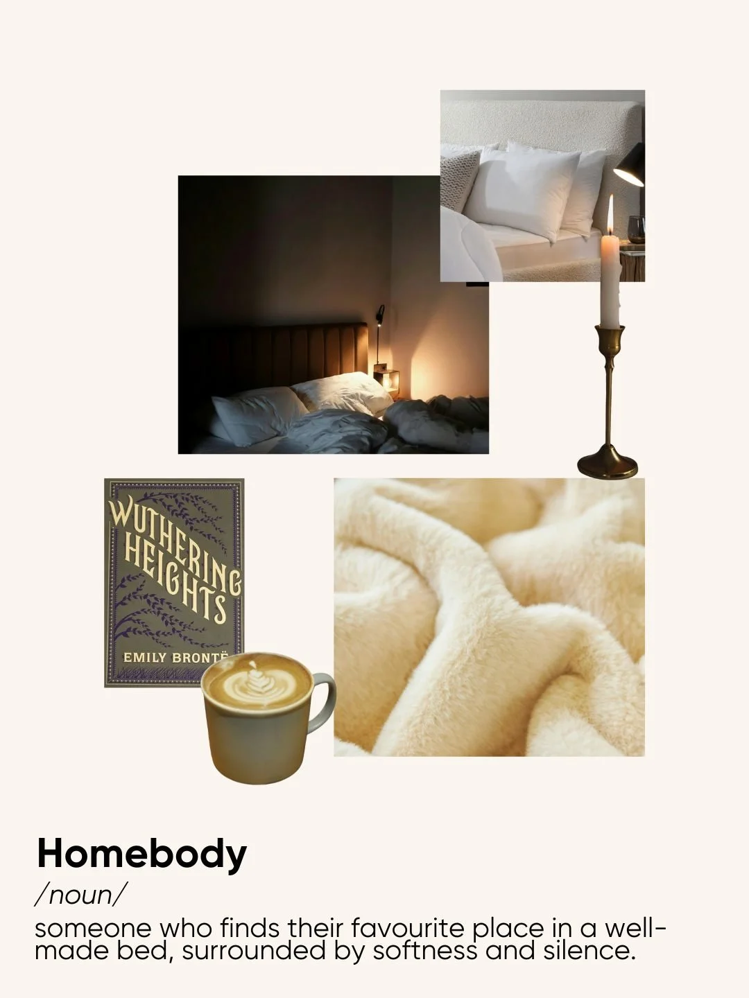Homebody [noun] 🏡
Someone who finds their favourite place in a well-made bed, surrounded by softness and silence. 

What's your mood for this month? 🗯️

📷 Bed pictured: Delilah 

#Bedroom #Sleep #BedroomMoodboard