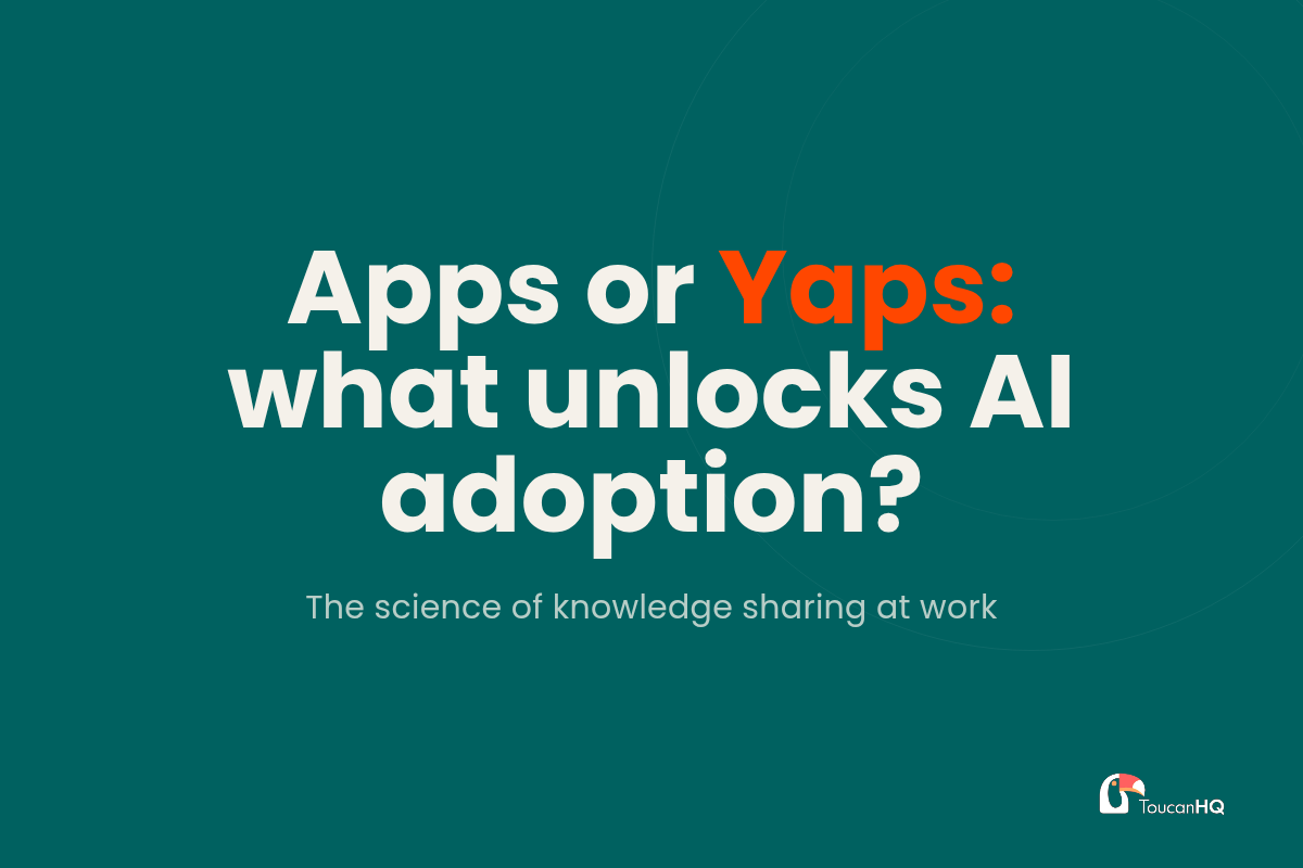 Apps or Yaps: what unlocks AI adoption?