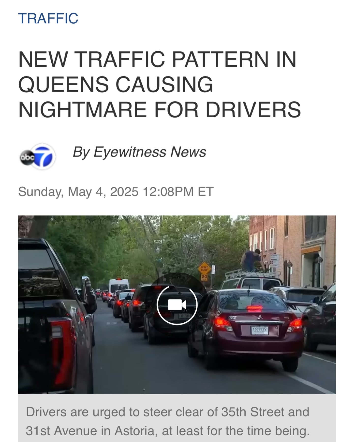 Infrastructure changes by the addition of a new bike lane to 31st Ave. is causing more problems than intended. Does the @nyc_dot need to reconsider the changes they are applying to the Astoria Community as a whole.