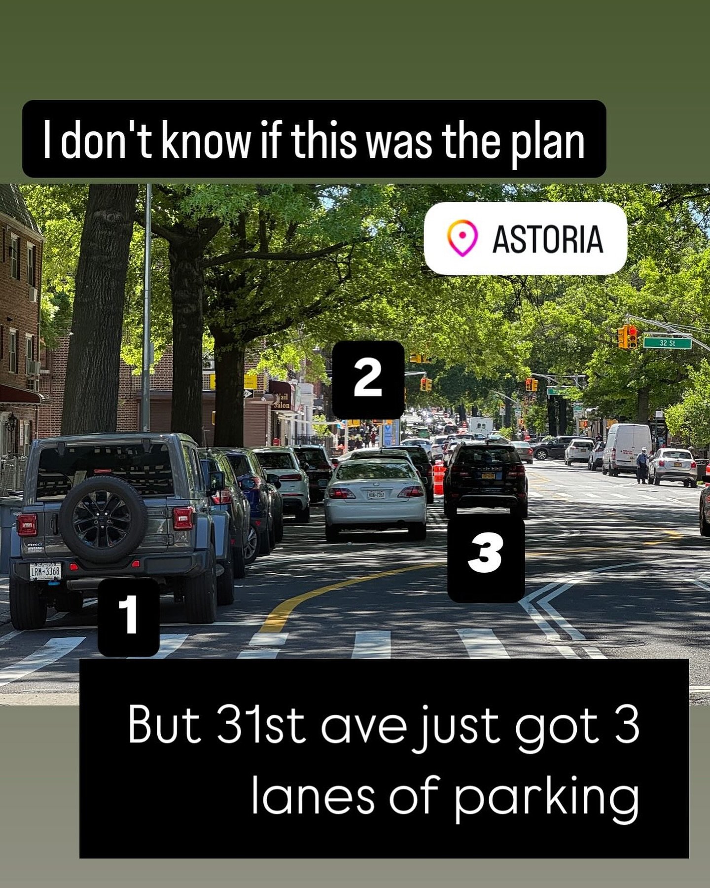 Even the traffic cops are scratching their head on this one. #Parking #Astoria #Queens #Bike #NYC #traffic