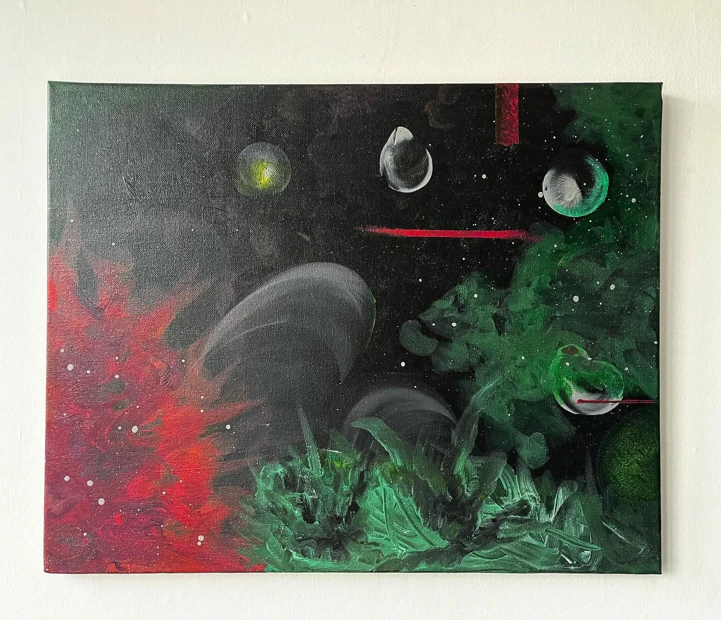 Spacey abstract - #acrylic #acrylicpainting #space #art