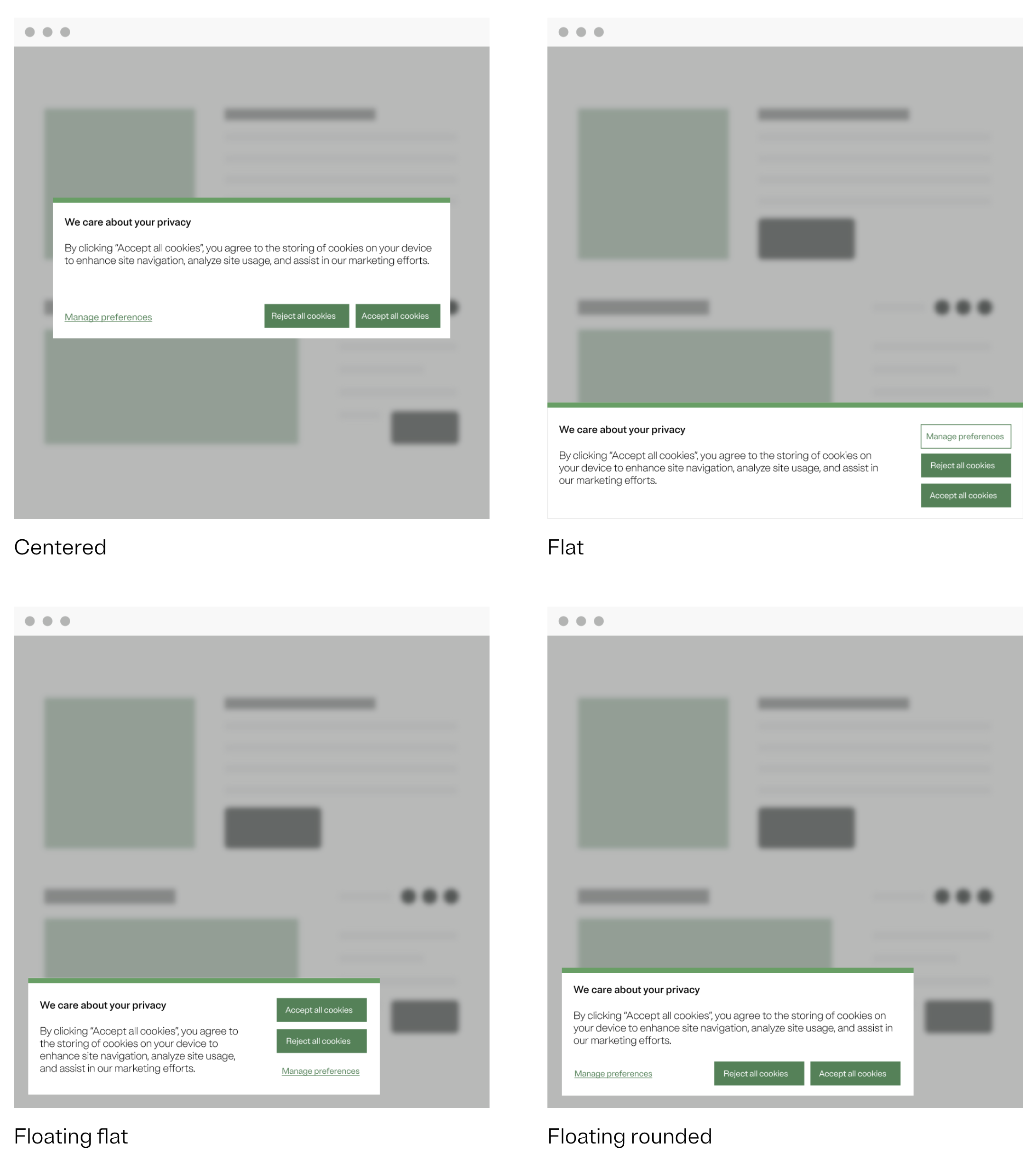 Example OneTrust Consent Banner