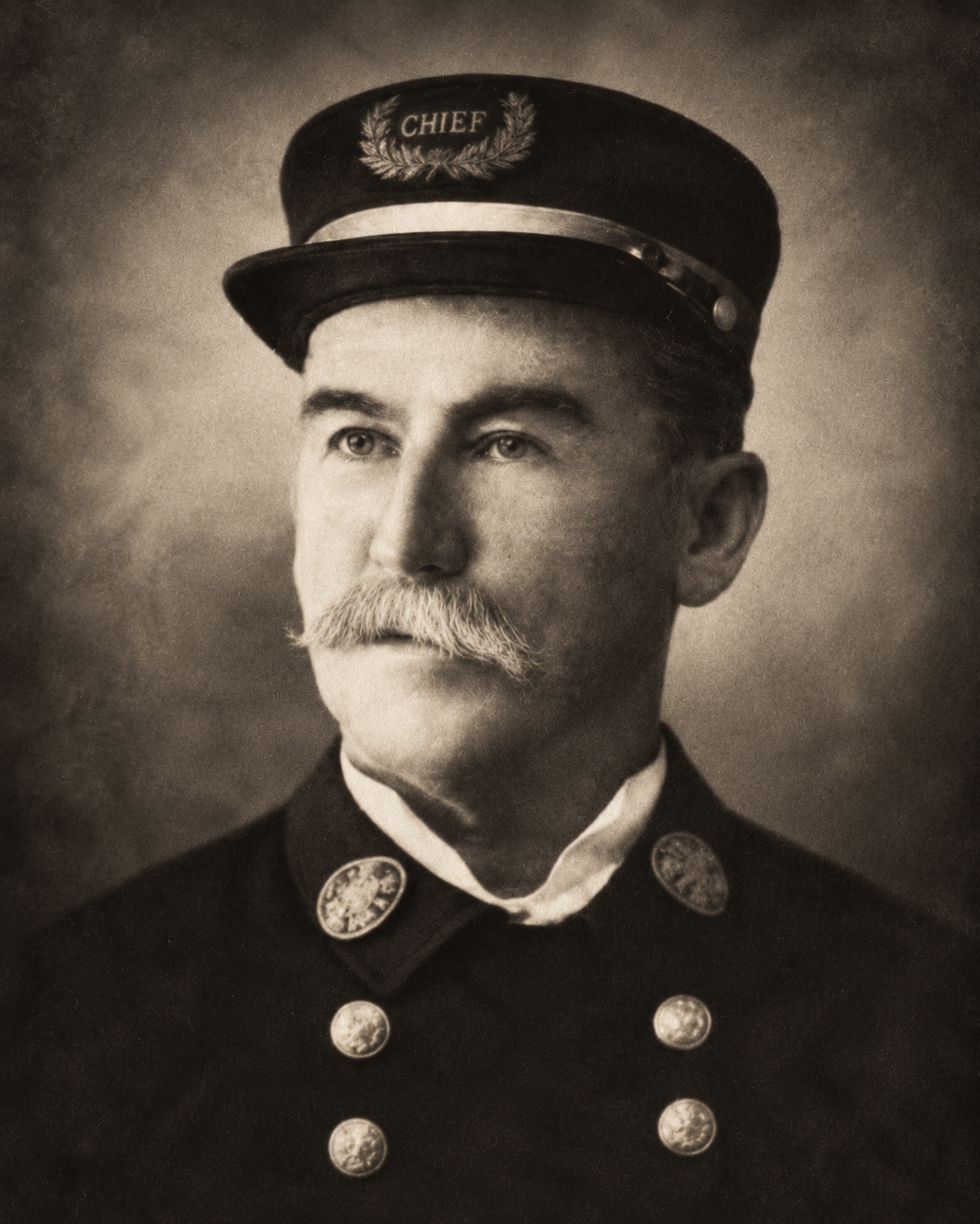 Historic portrait of Key West Fire Chief Hiram Fulford