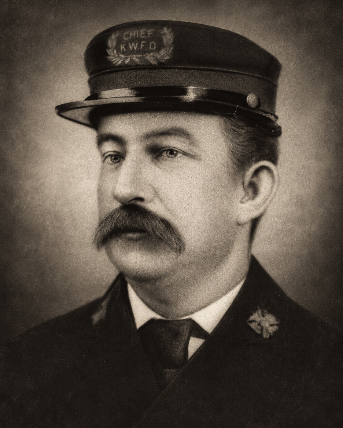 Historic portrait of Key West Fire Chief Benjamin Franklin Bowers
