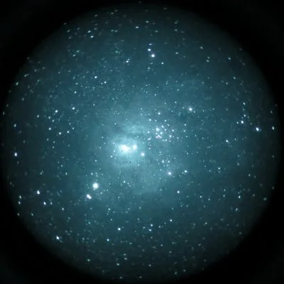 Night sky viewed through a PVS-14 night-vision scope