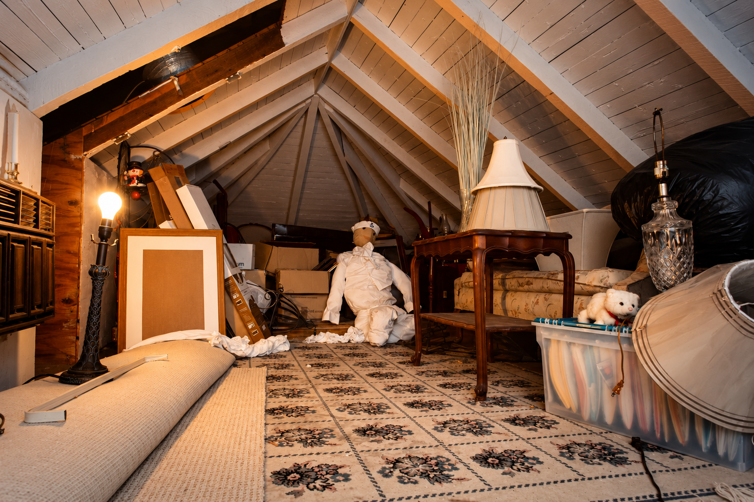 The Artist House attic in Key West where Darryl Meyers first told David L. Sloan the story of Robert the Doll.