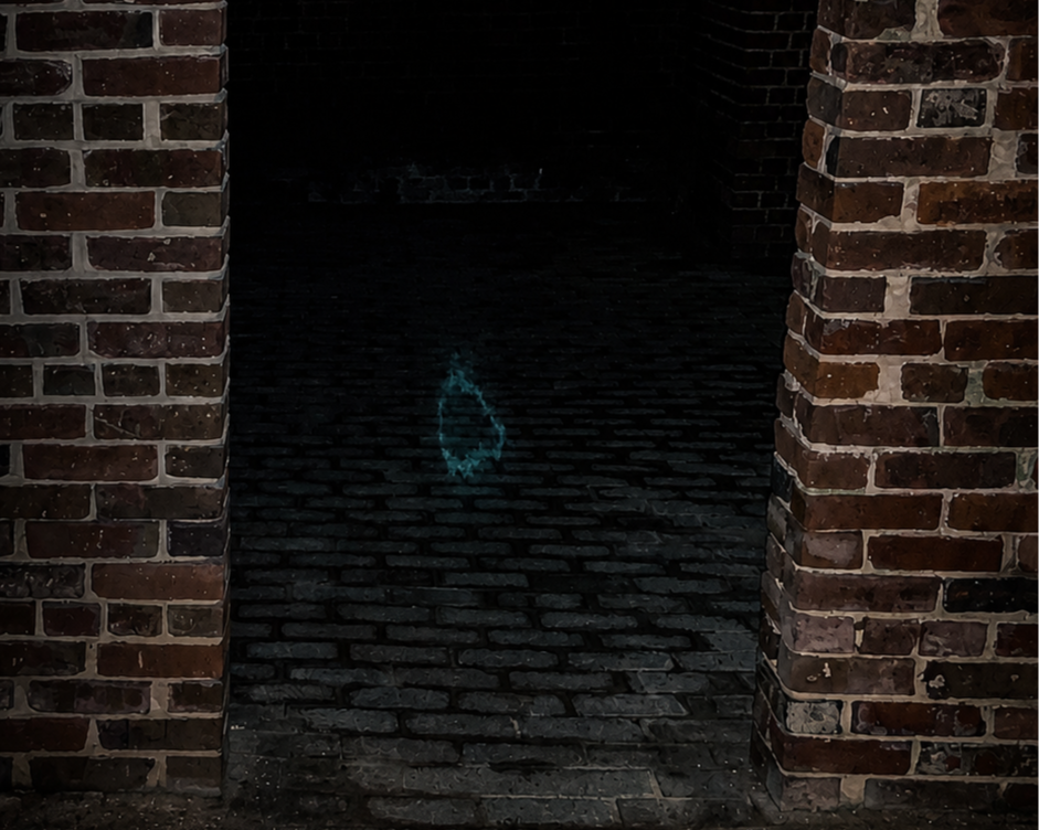 Reported ghost cat apparition photographed in a brick passageway at Fort East Martello