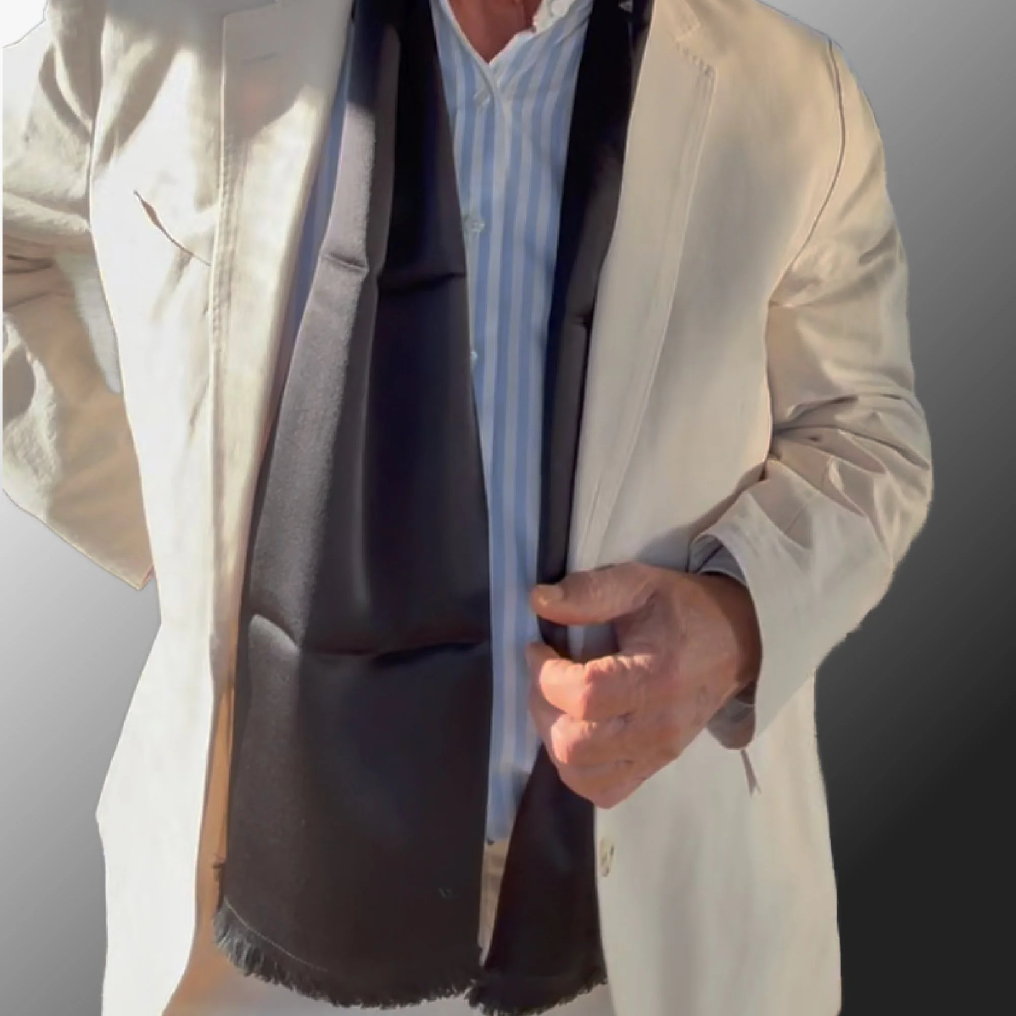 The Definitive Black Genuine 100% Silk Scarf