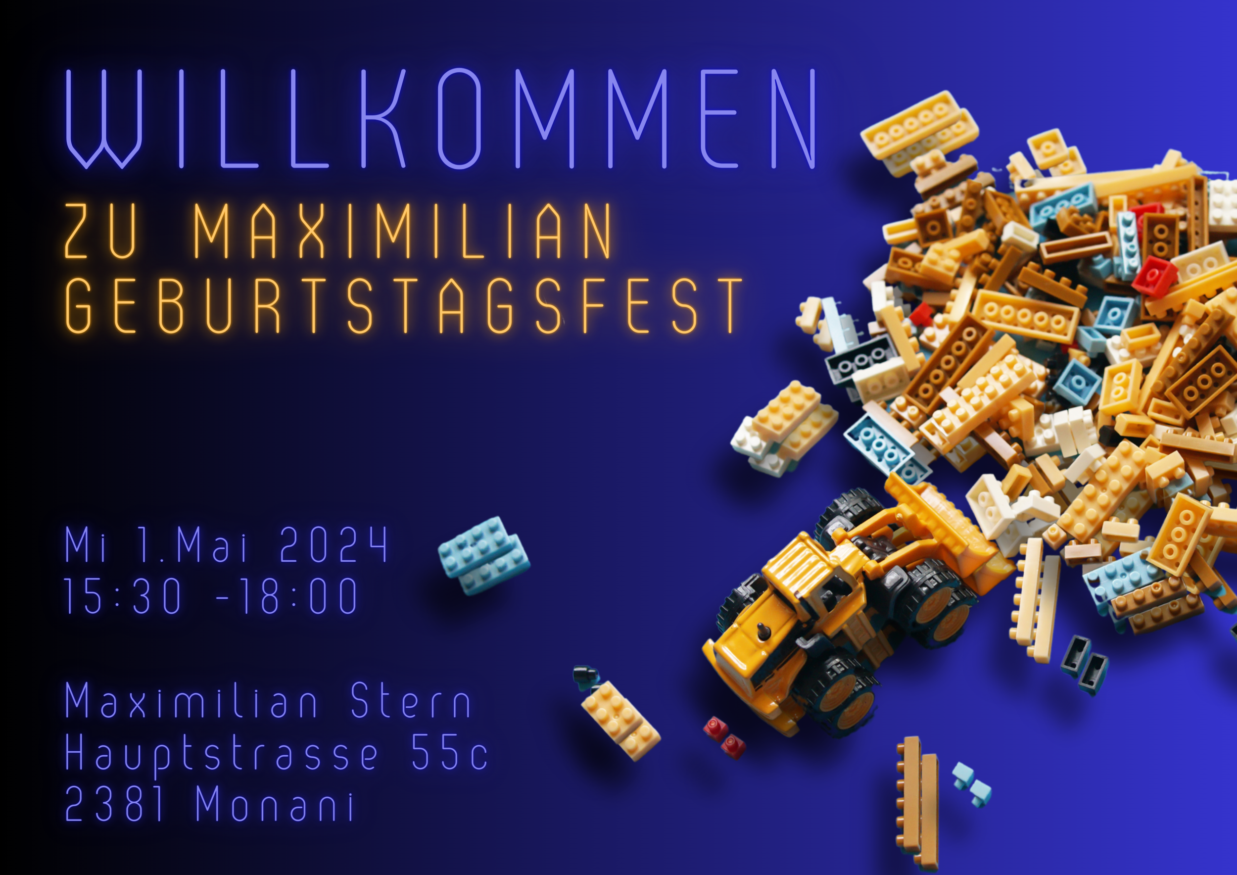Geburtstagkarte Lego