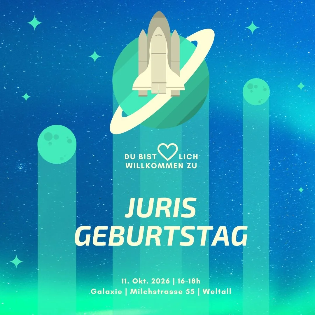 Geburtsagskarte Weltall