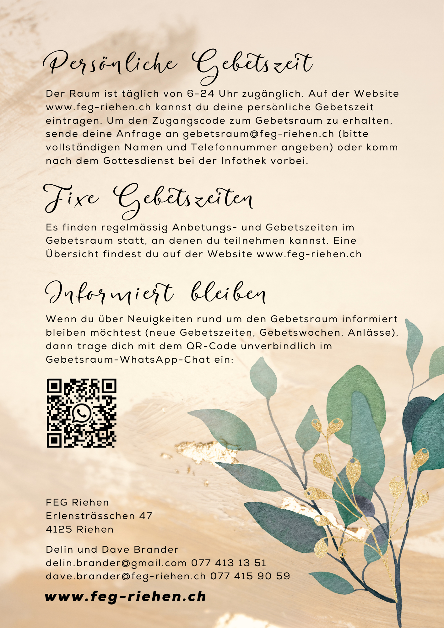 Gebetsraum Infos 2024 (hinten)