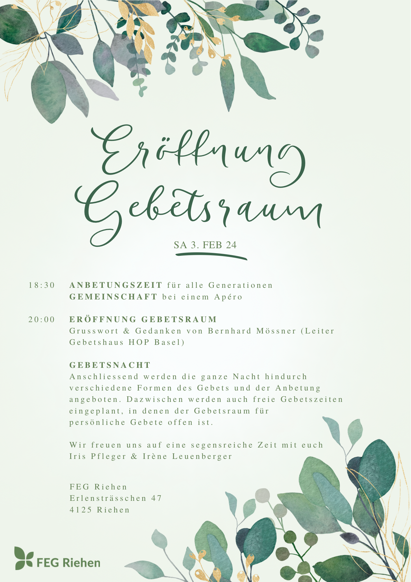 Gebetsraum Eröffnung 2024 