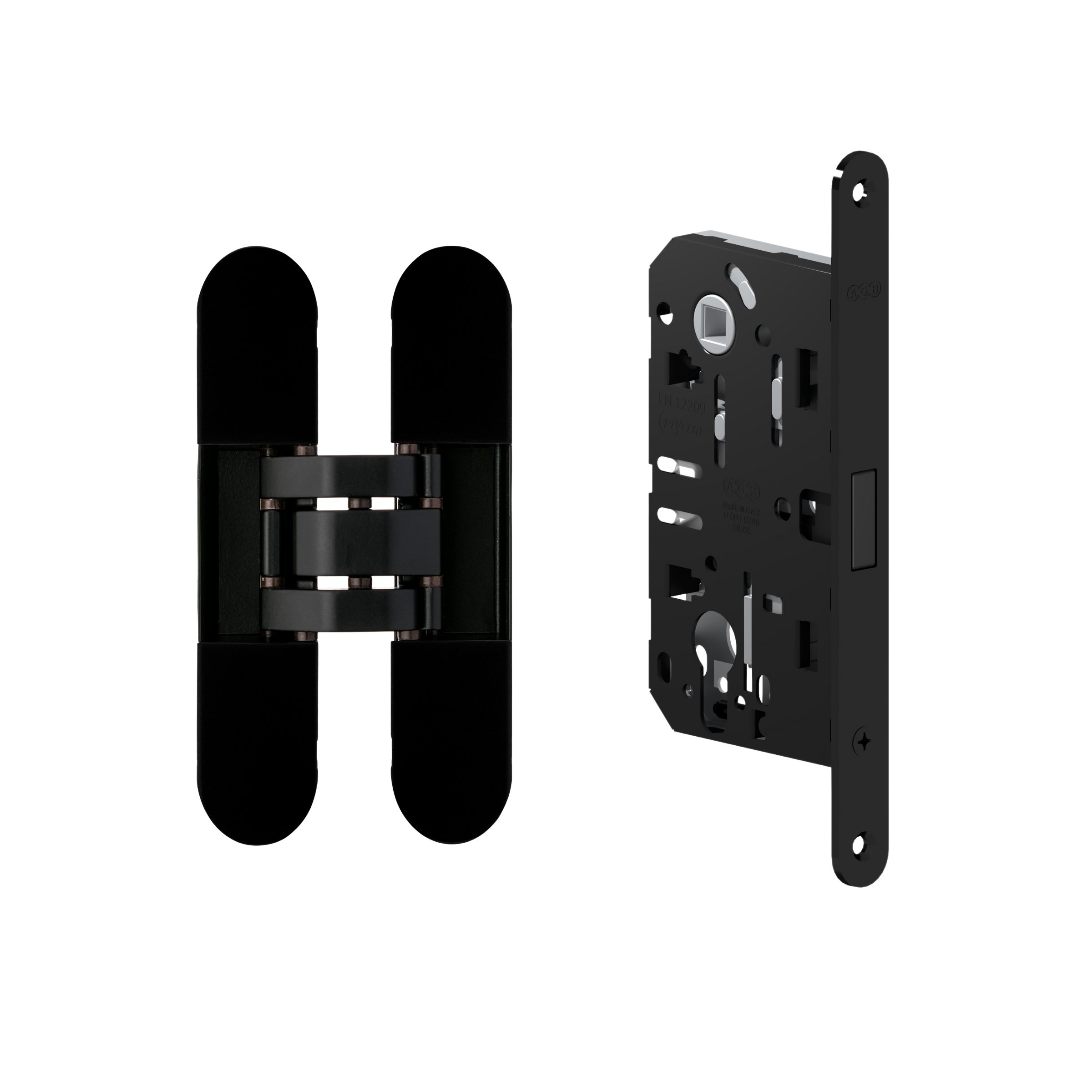 Ultra Flush Door Kit - Black latch and concealed hinges