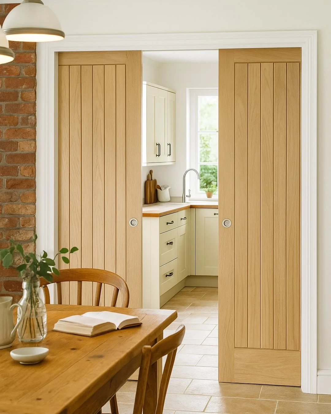 Not all pocket door solutions are the same. Rocket provide a glass door system while the standard system is flexible enough to allow two kits to be attached to create a double opening which could also include glass improve lighting in different areas