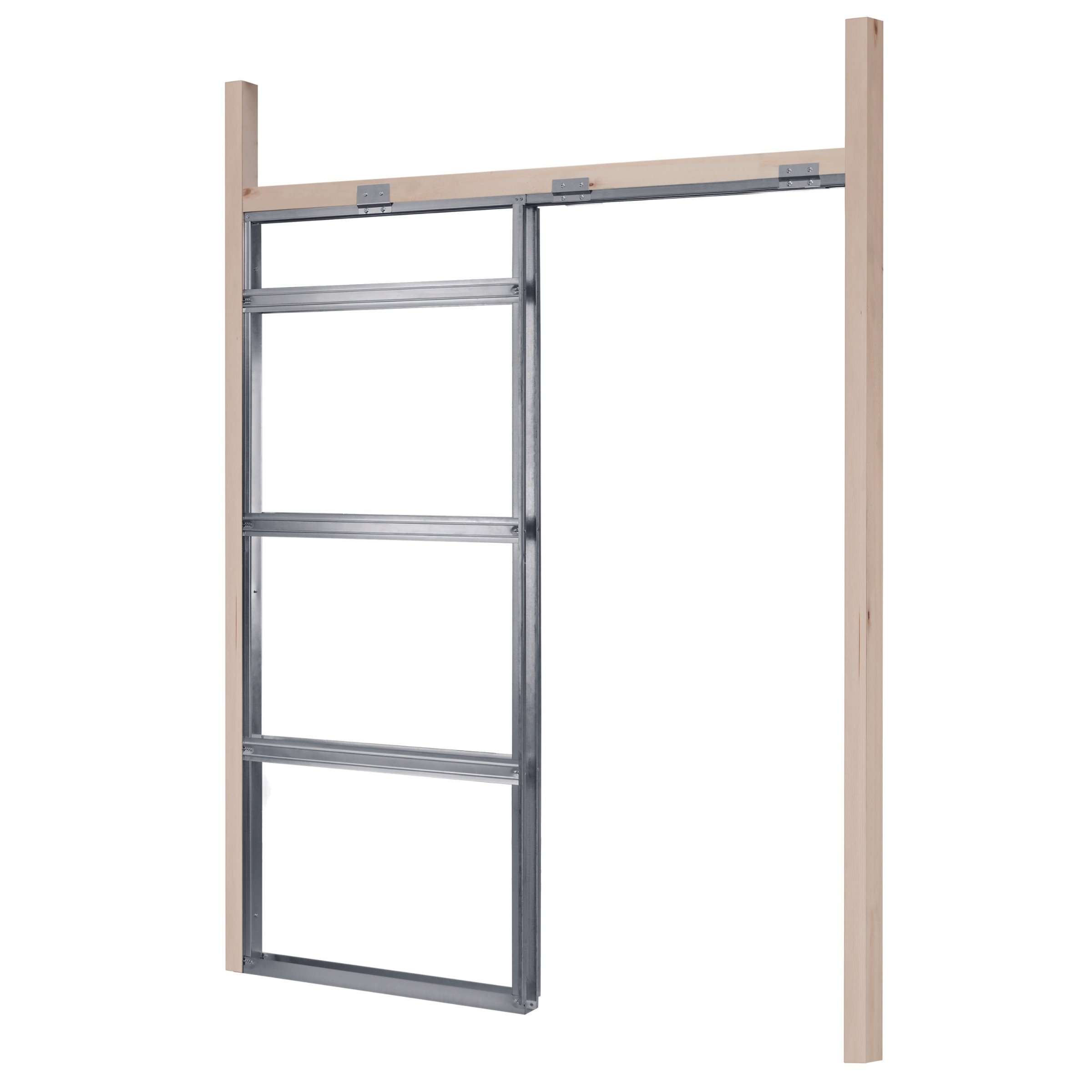 Timber stud work for 75mm pocket door Frame