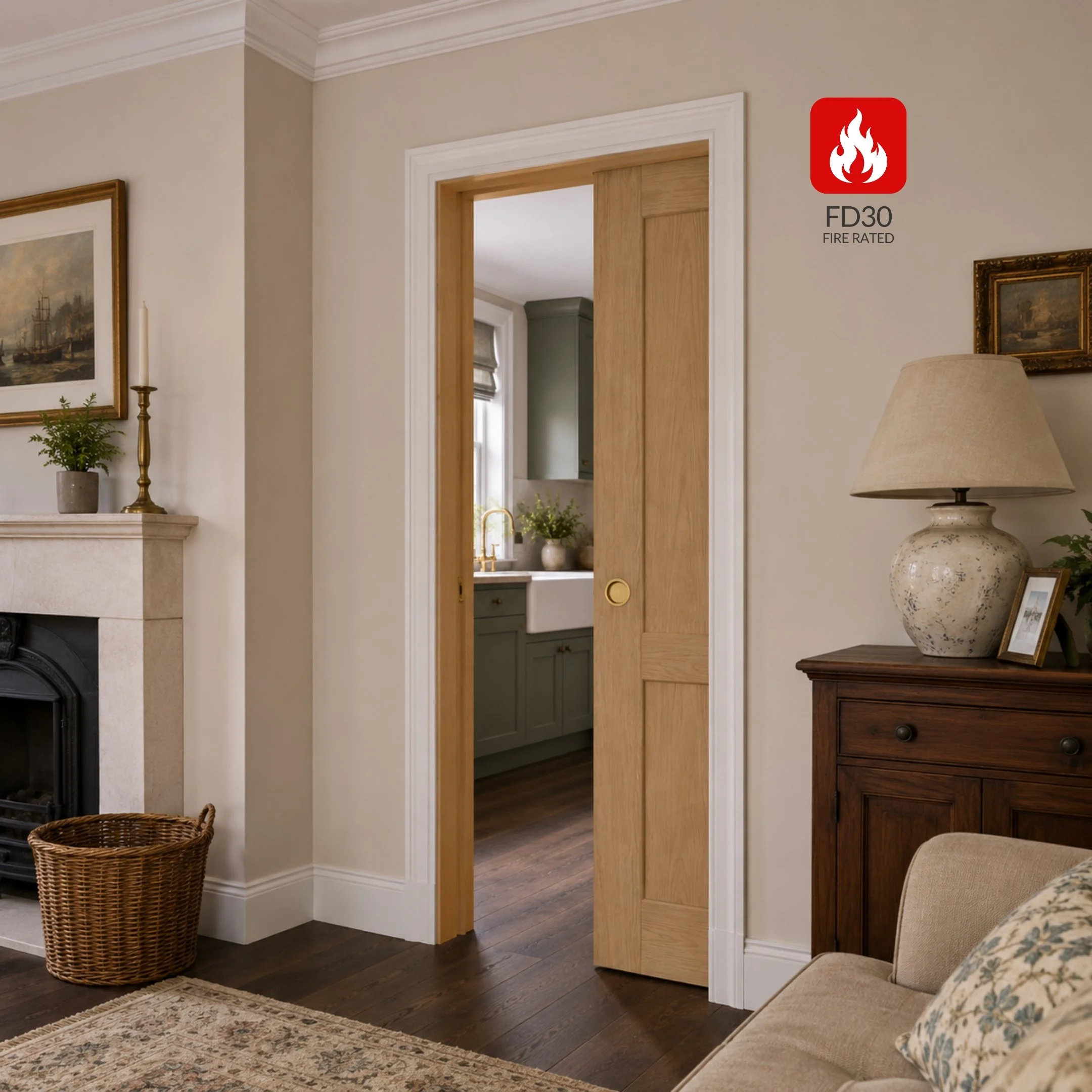 FD30 Fire Rated - 70mm Pocket Door Frame