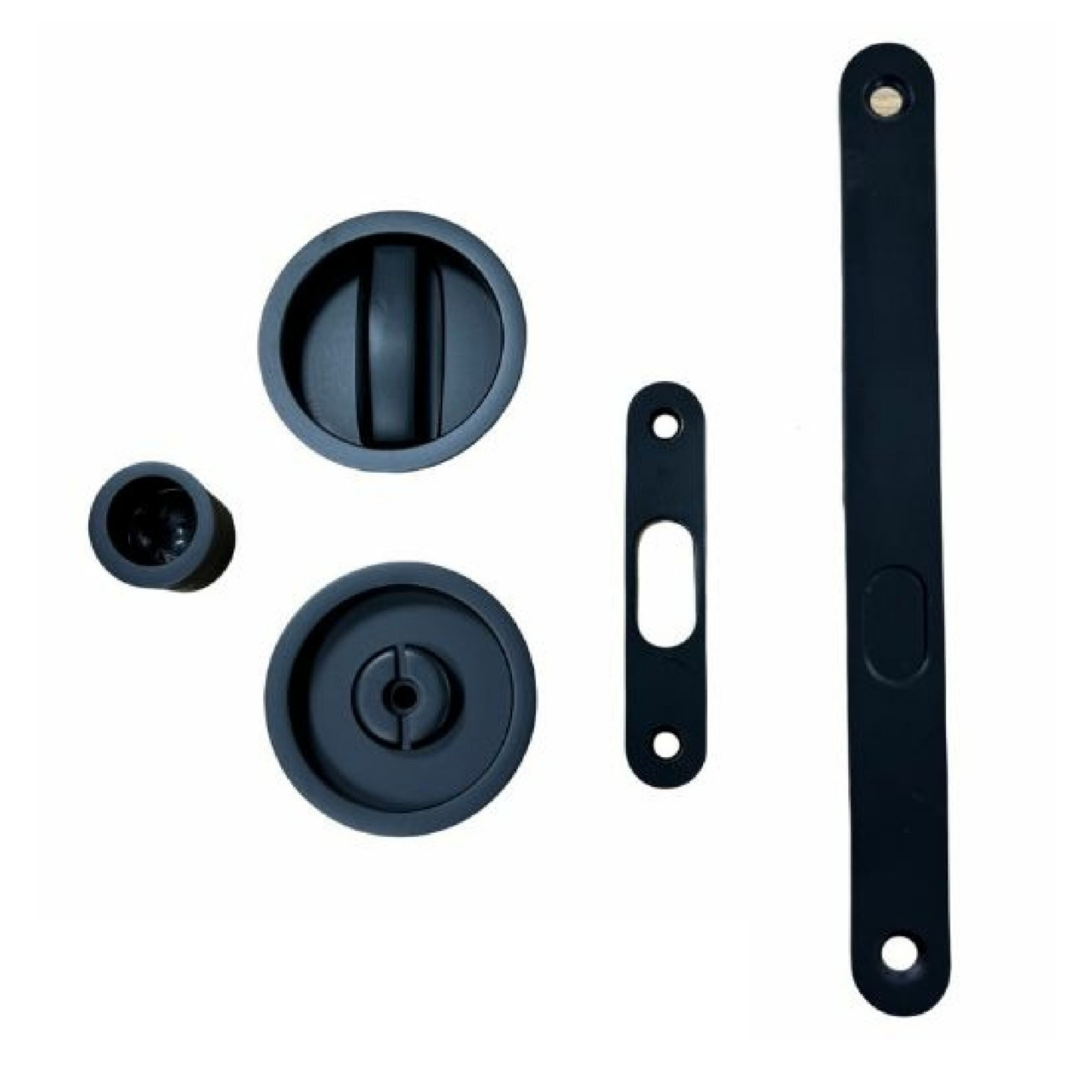 Round Black bathroom lock pocket door frame - Rocket Door Frames Accessories