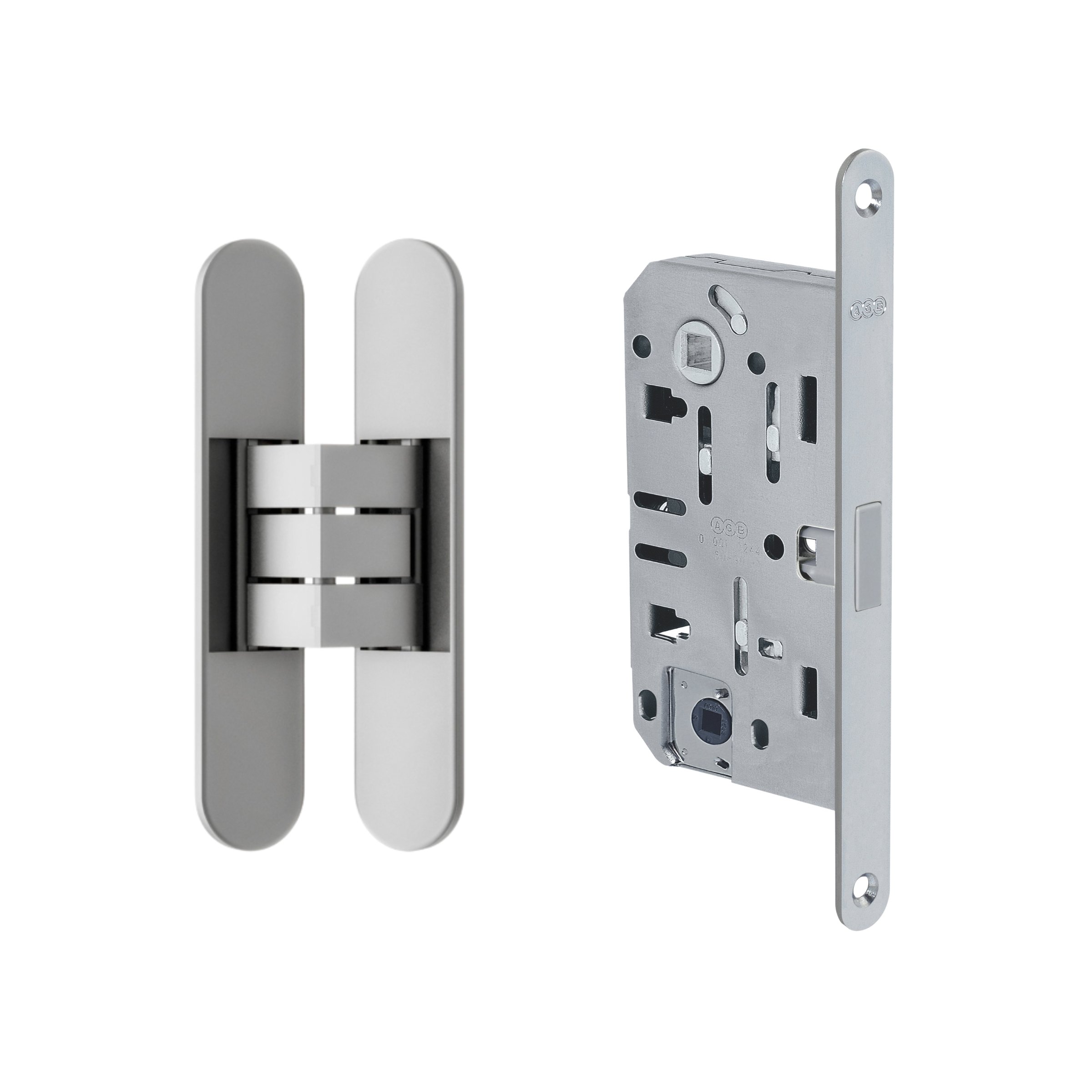 Ultra Flush Door Kit - Satin latch and concealed hinges