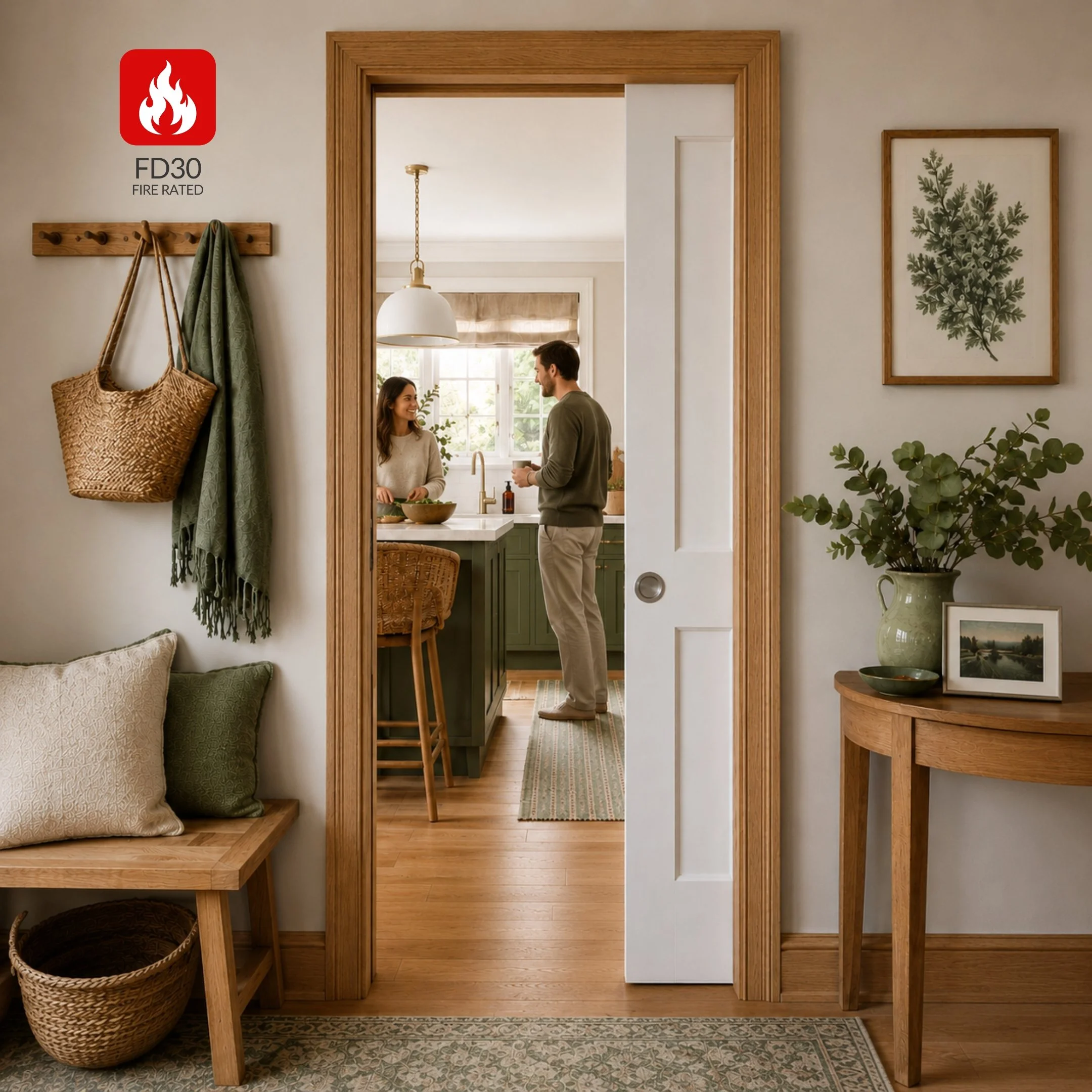 FD30 Fire Rated - 90mm Pocket Door Frame