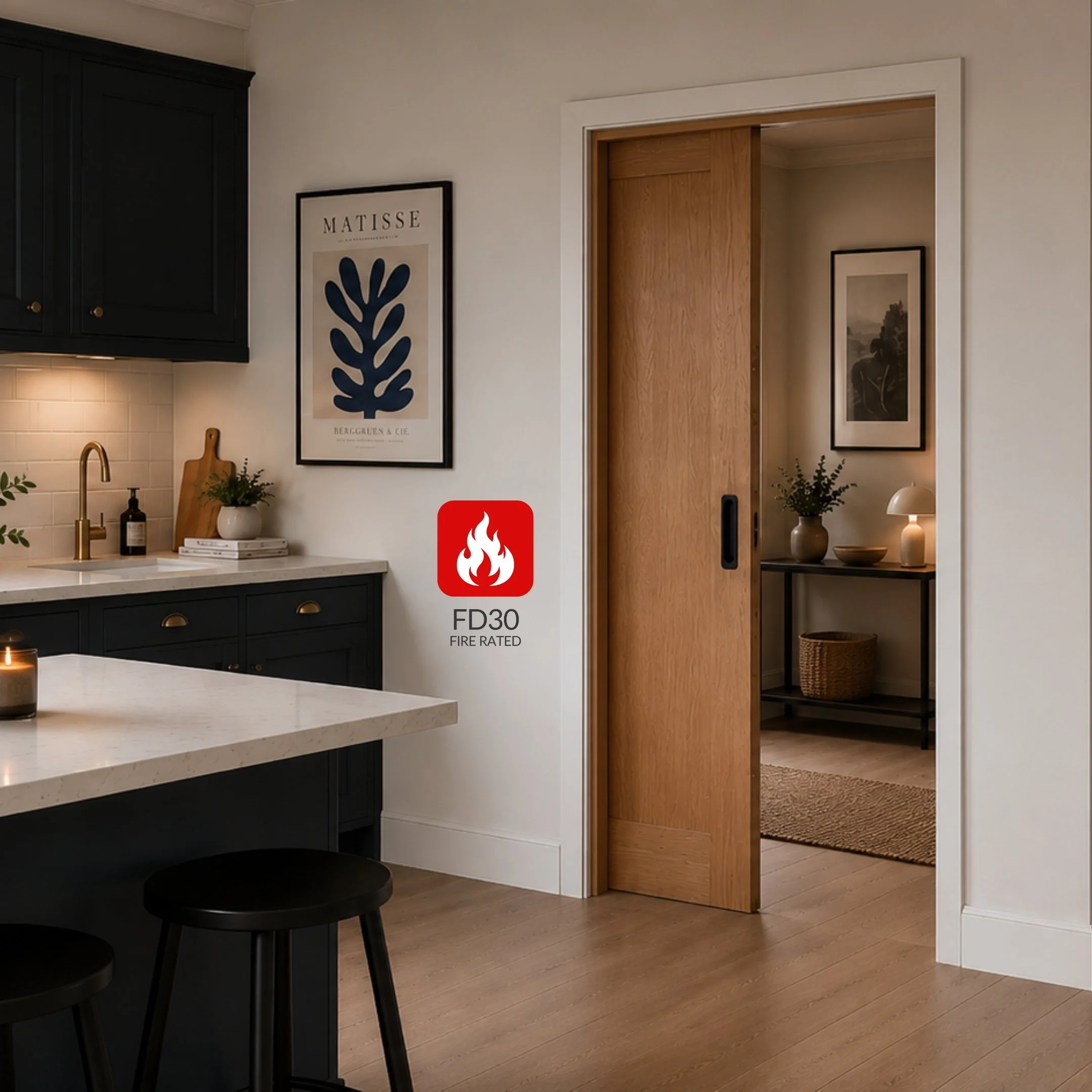 FD30 Fire Rated - 75mm Pocket Door Frame