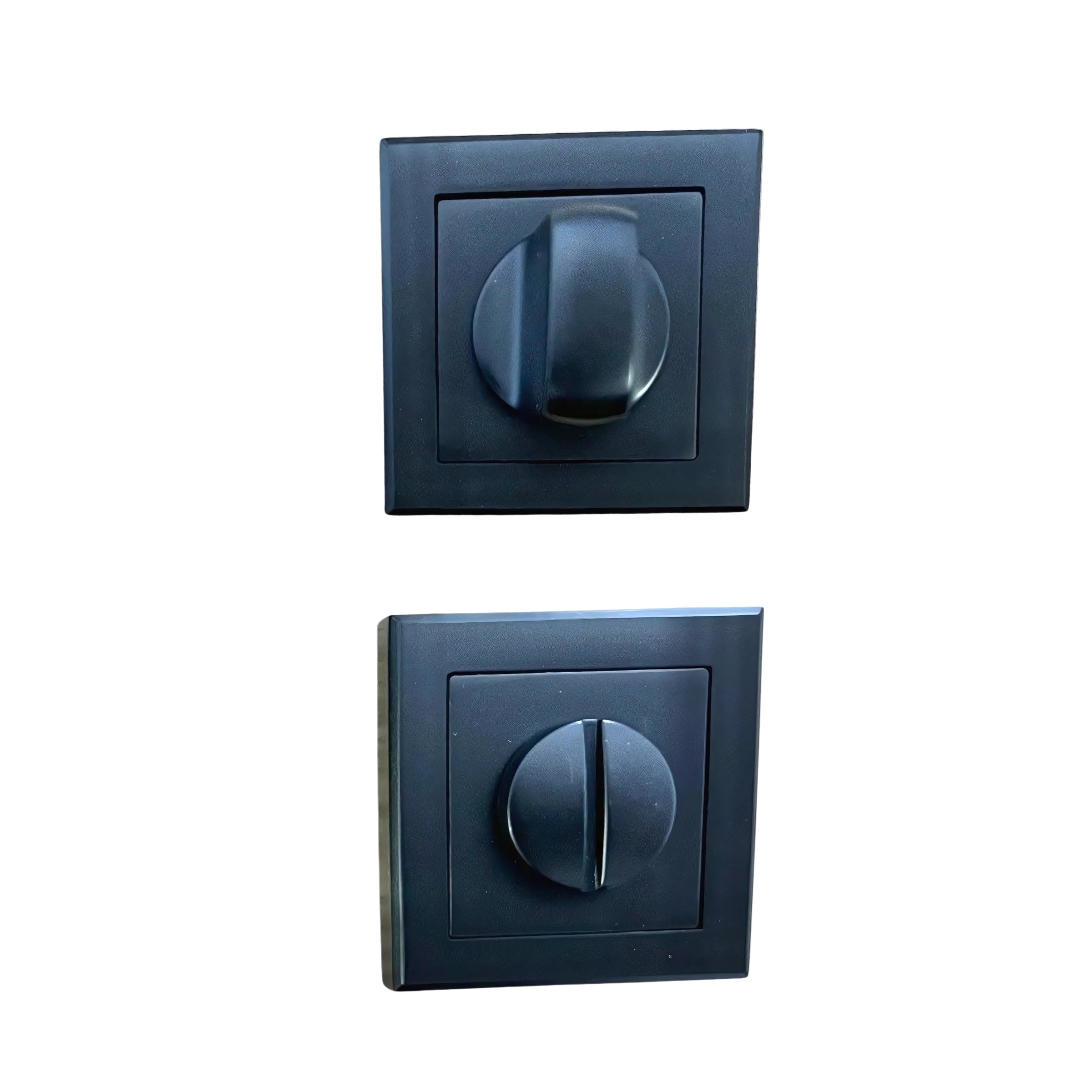 Square Black Bathroom Thumb Turn (Rocket Door Frames)