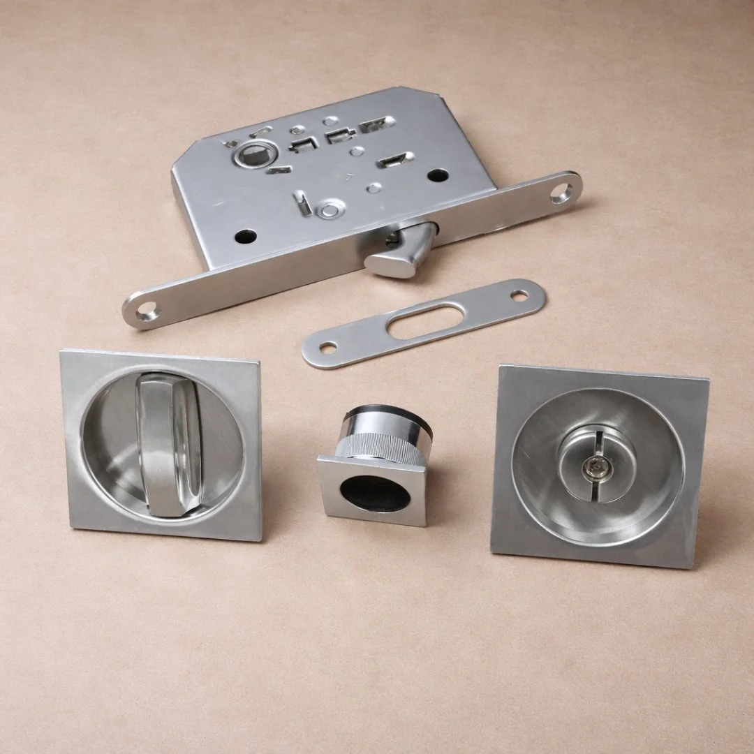 Square Satin Bathroom Lock