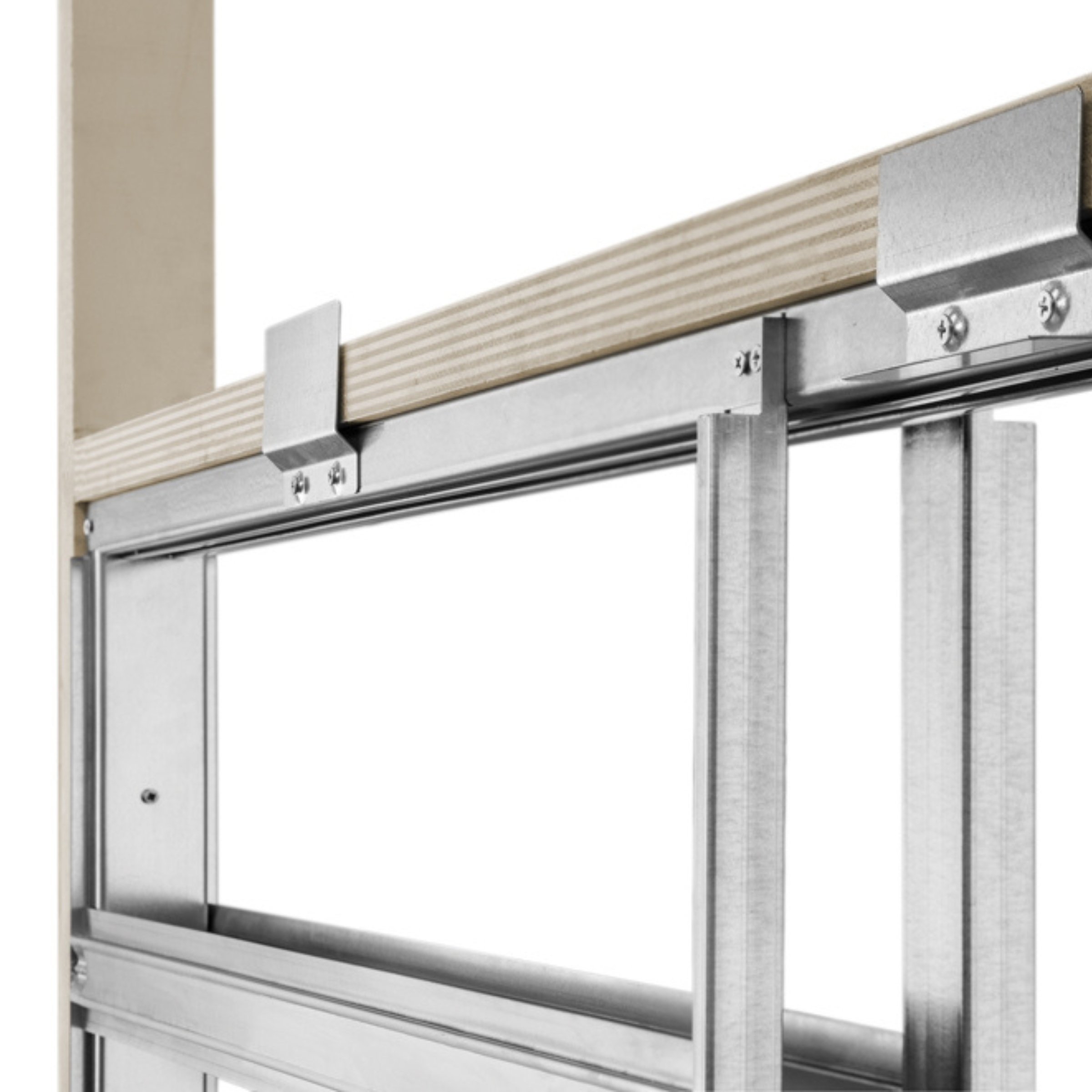 close up of pocket door frame
