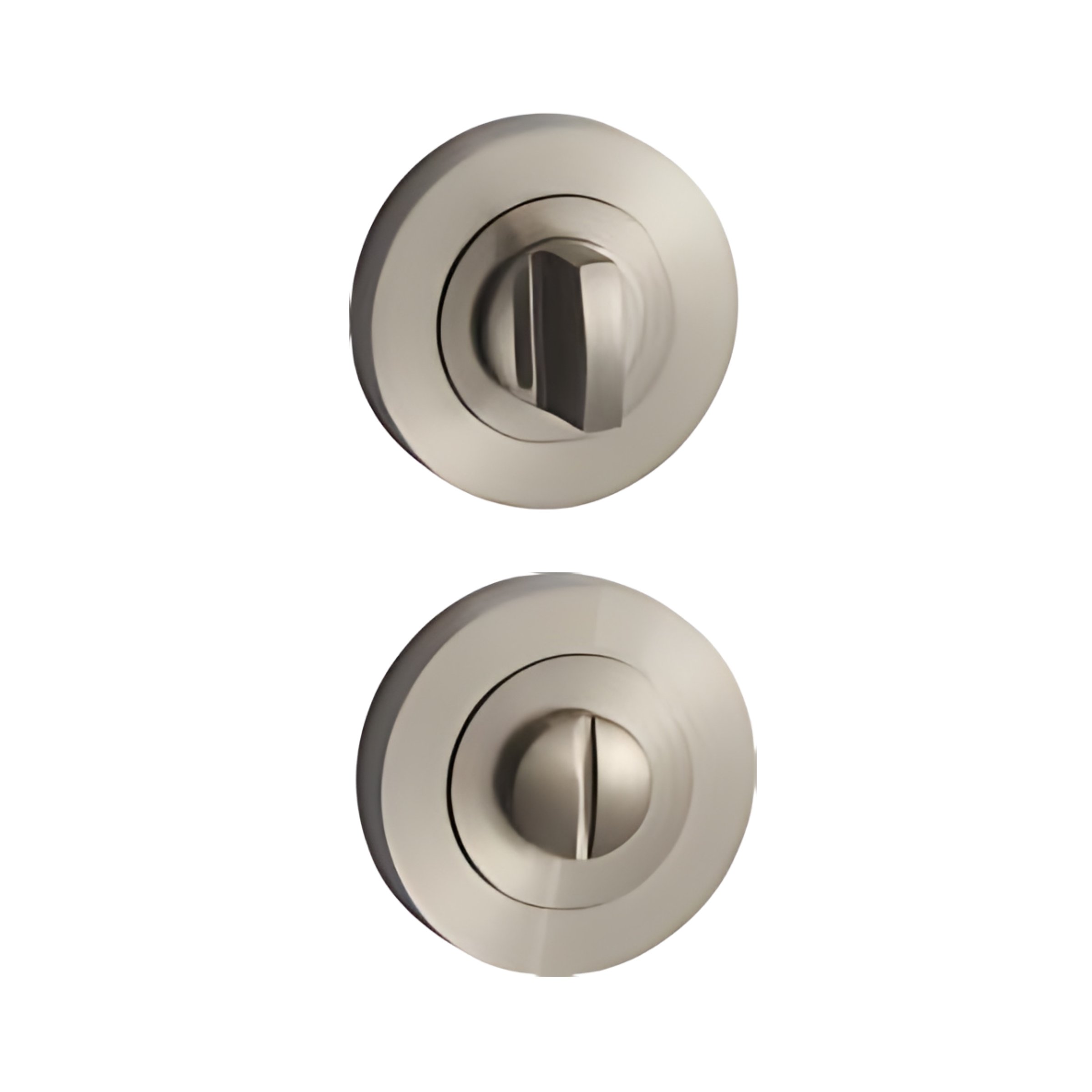 Round satin Bathroom Thumb Turn (Rocket Door Frames)