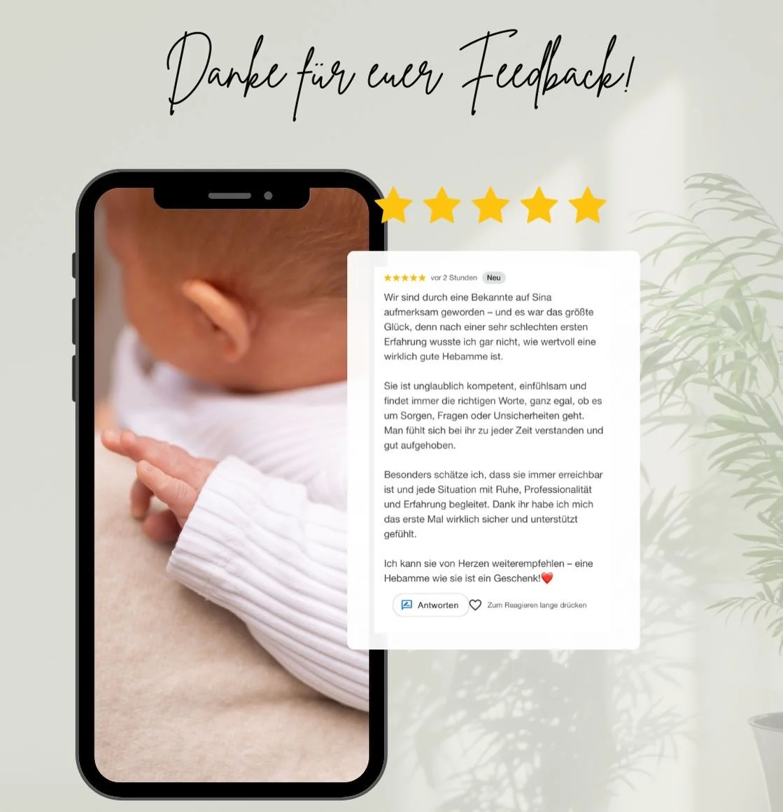 Vielen Dank f&uuml;r euer Feedback 🤍

Eure lieben Worte und R&uuml;ckmeldungen sind wie kleine Lichtpunkte in meinem Alltag &ndash; sie erinnern mich daran, warum ich diesen Weg gehe und wie wertvoll jede einzelne Begleitung ist. 

DANKE, dass ihr e