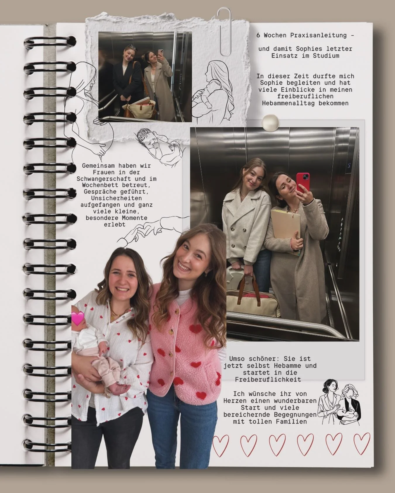 Die letzten 6 Wochen hat mich meine tolle Studentin Sophie begleitet &ndash;
und damit ging auch ihr letzter Einsatz im Studium zu Ende 🥹✨

Es ist immer wieder besonders zu sehen, wie aus Theorie echte Praxis bzw. Begleitung wird 🤍

Mit viel Feinge