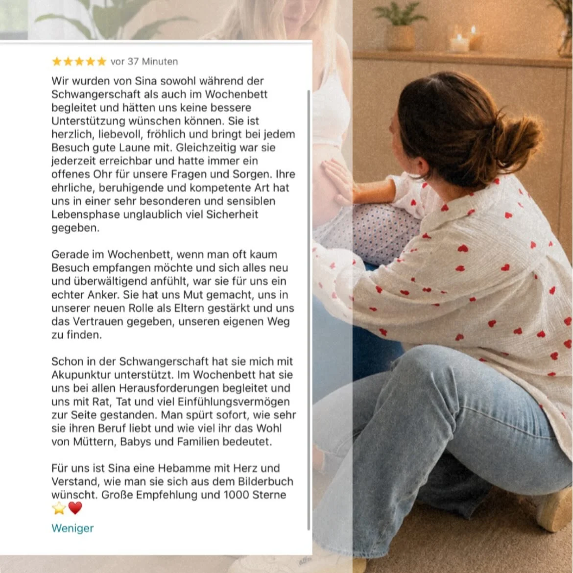 &bdquo;Ein echter Anker im Wochenbett.&ldquo;

Dieser Satz hat mich besonders ber&uuml;hrt. ❤️

Die erste Zeit mit einem Baby ist wundersch&ouml;n, aber oft auch voller Fragen, Unsicherheiten und Ver&auml;nderungen. Familien in dieser sensiblen Leben