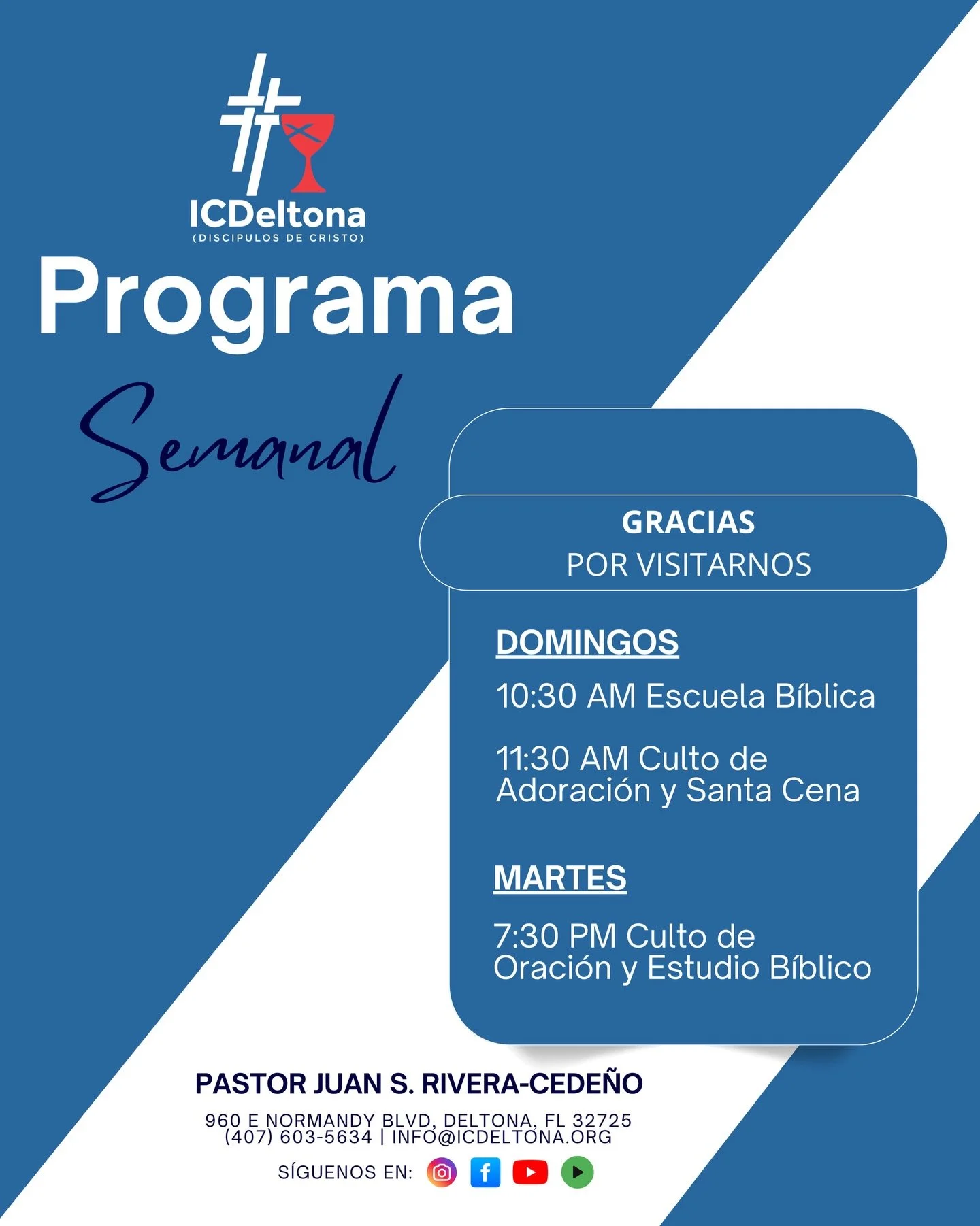 Somos una comunidad de fe y amor, comprometida a servir con integridad a Dios y al pr&oacute;jimo. ❤️ Ven, vis&iacute;tanos. #icdeltona