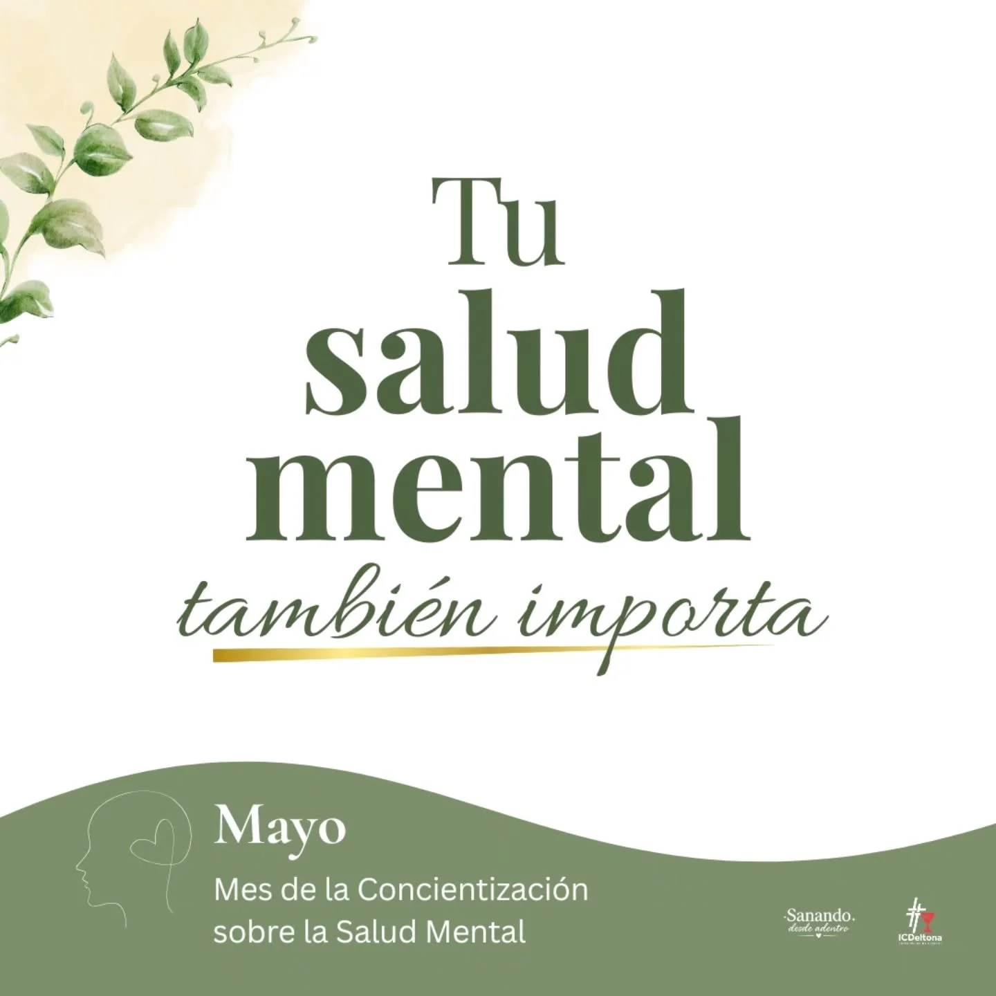 A veces aprendemos a cuidar nuestro cuerpo, pero no siempre sabemos c&oacute;mo cuidar lo que sentimos y pensamos. 

Este mes queremos recordarte algo esencial: 💚 tu salud mental tambi&eacute;n importa. 

El dolor emocional es real; no es falta de f