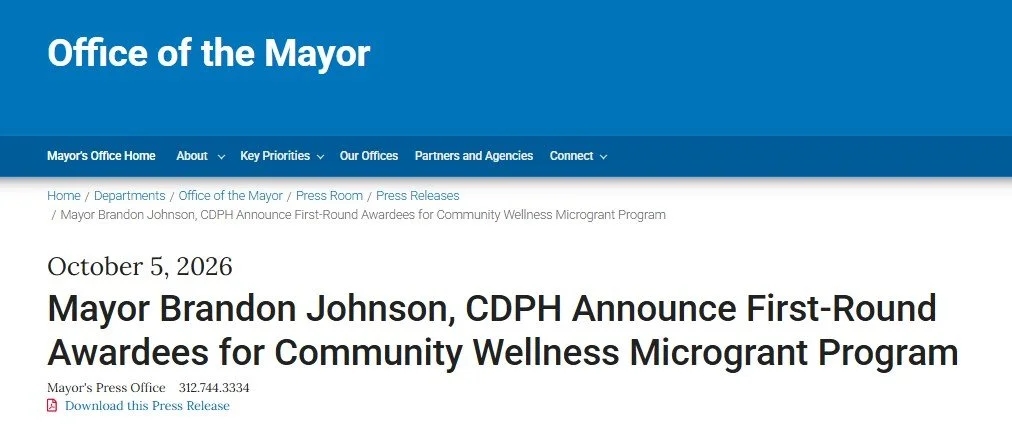 Mayor Brandon Johnson, CDPH Announce First-Round Awardees for Community Wellness Microgrant Program