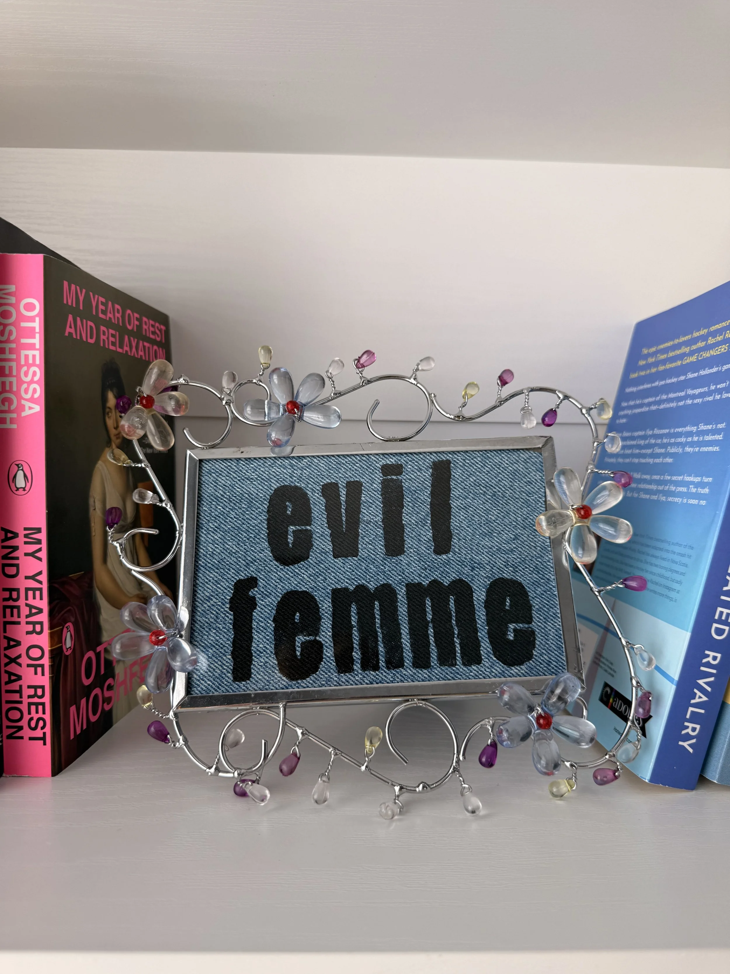 7x9 "evil femme" floral frame