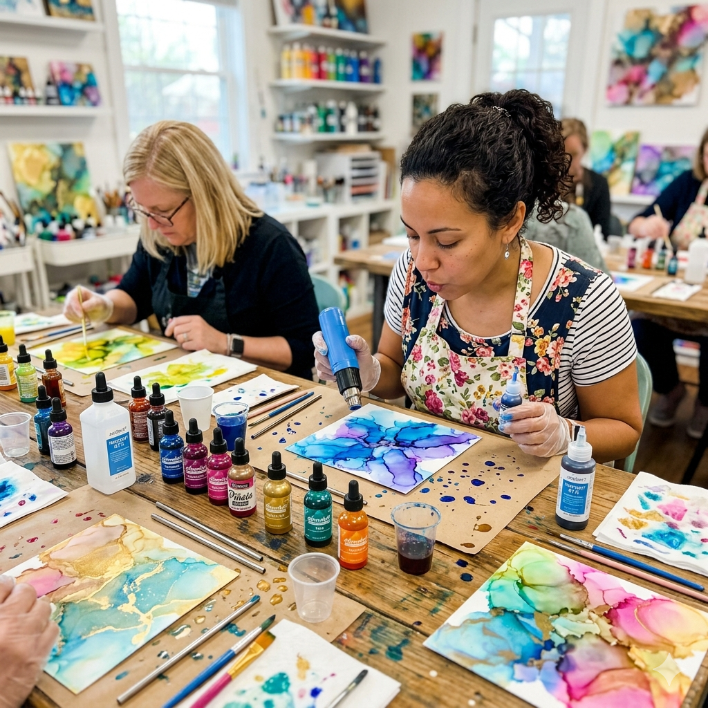 Alcohol Ink Class with Keith Mills
