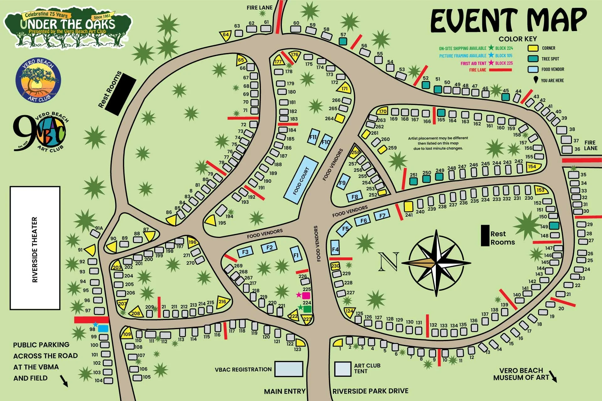 Under the Oaks Site Map