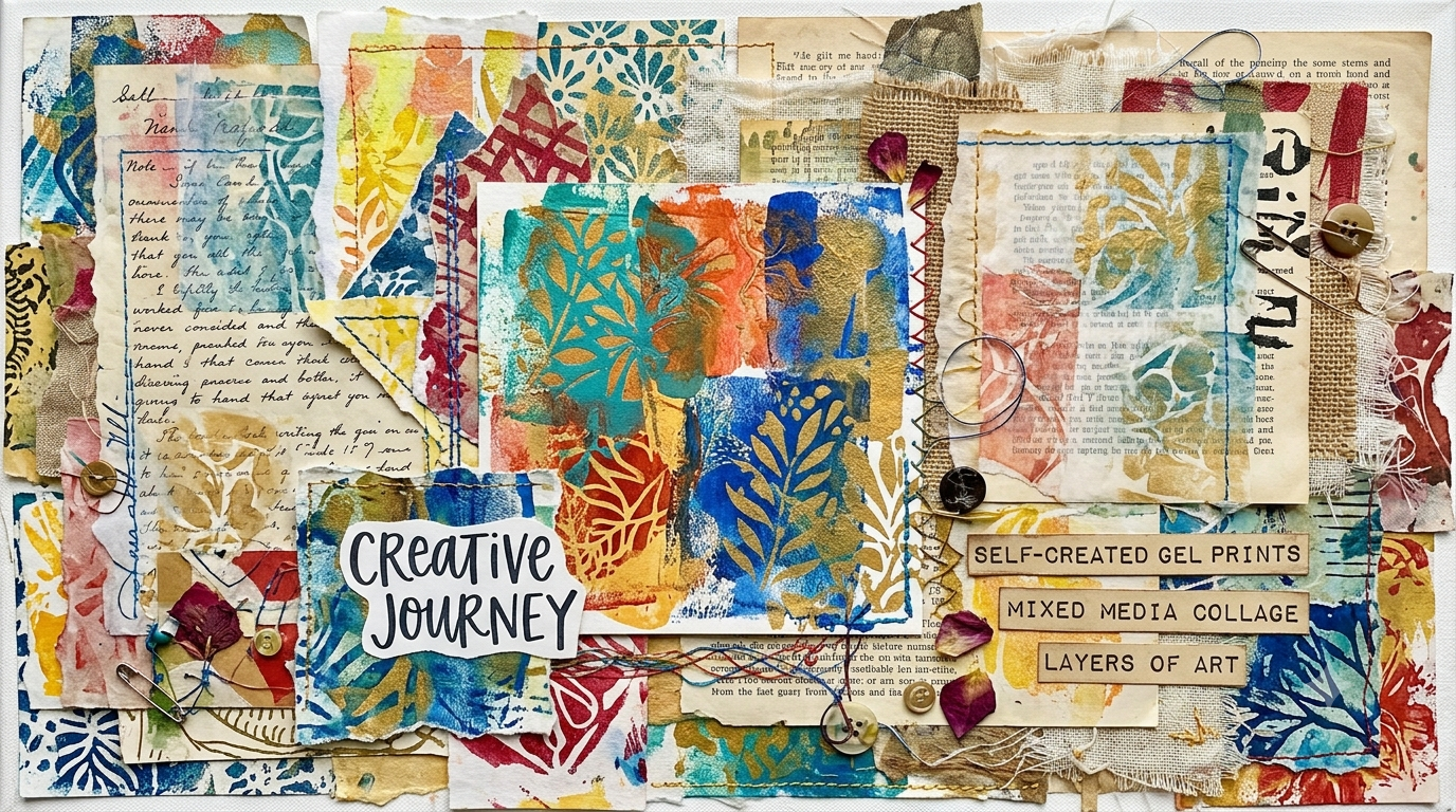 Level 2 - Collage using self-created Gel prints