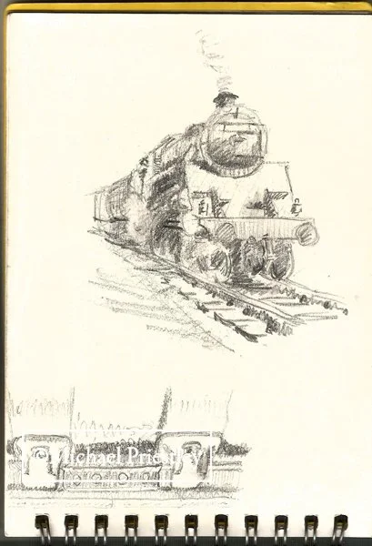 Sketchbook, Severn Valley Railway, pencils, 1990's. 6.