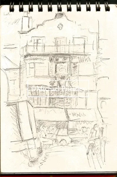 Sketchbook, Exeter, pencils, 1990.