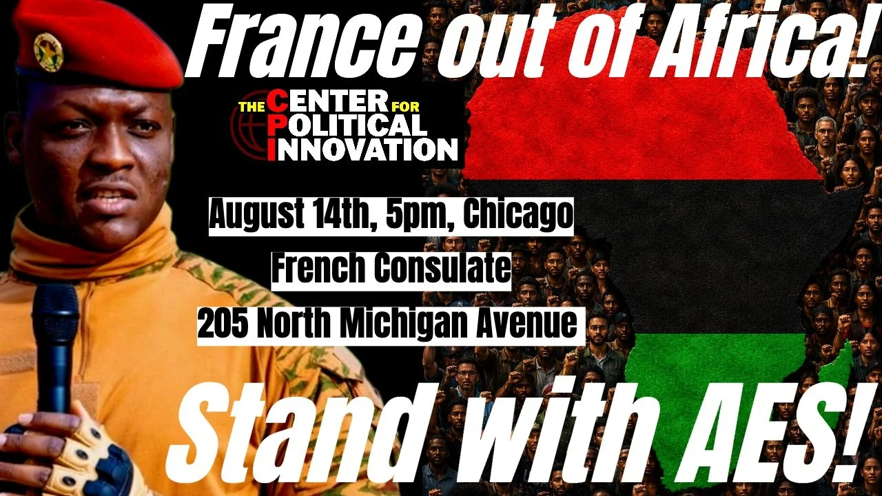 Aug. 14th - France out of Africa! Rally in Chicago