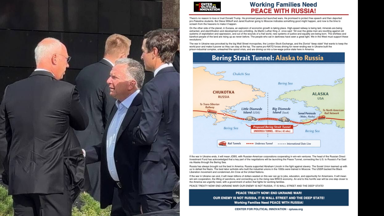 Kushner &amp; Witkoff in Moscow: “Working Families Need PEACE WITH RUSSIA!”